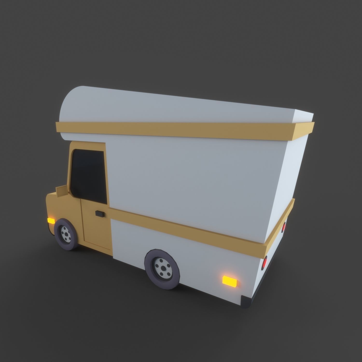 old car Low-poly 3D model_1