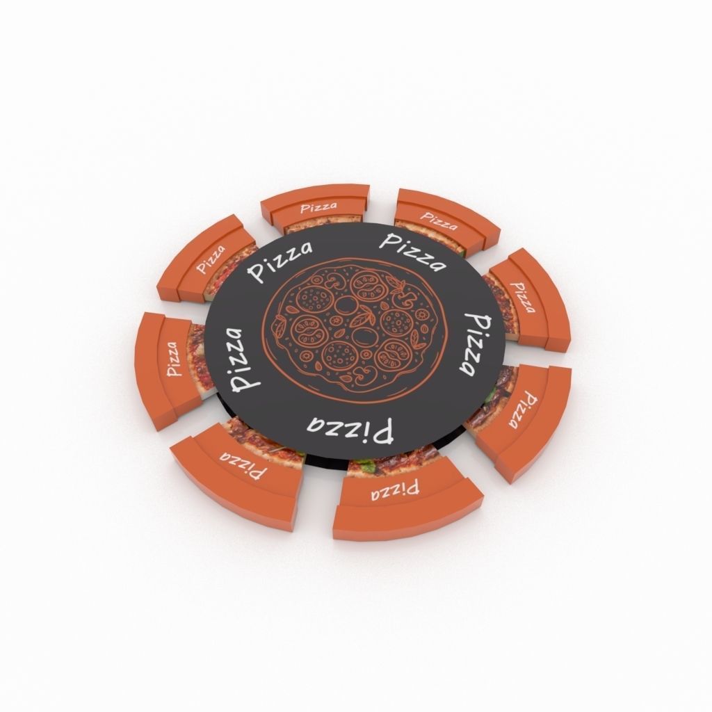 Pizza box Package  3D model Low-poly 3D model_4