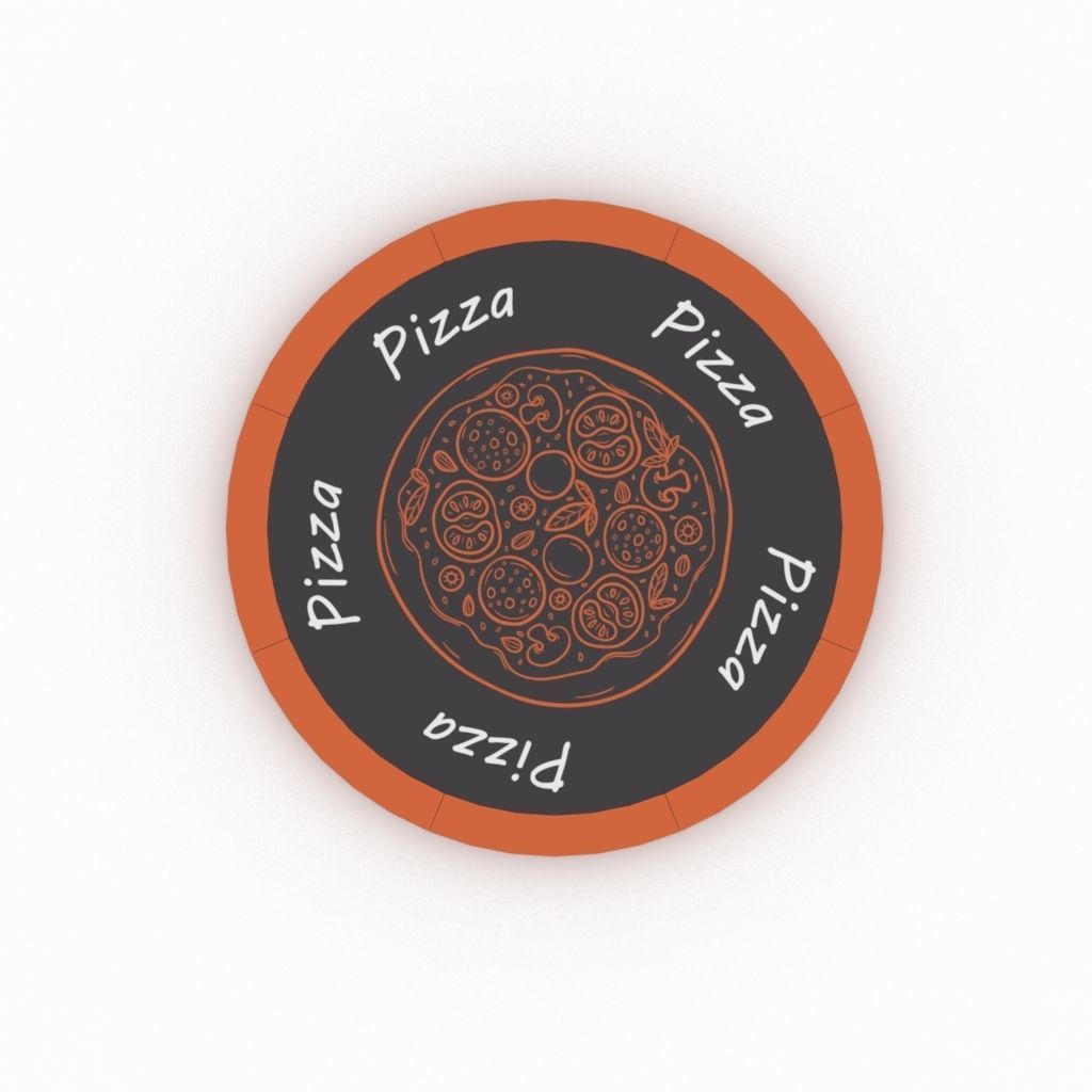 Pizza box Package  3D model Low-poly 3D model_1