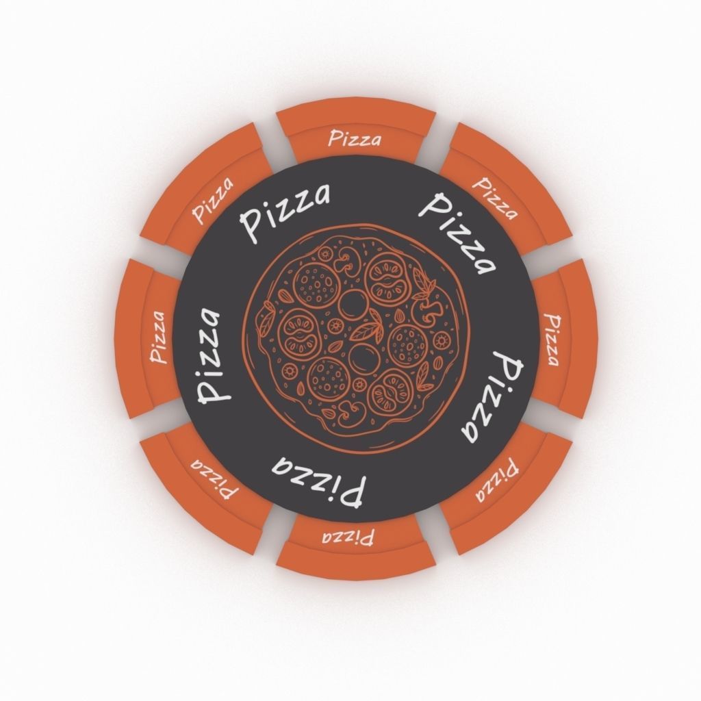 Pizza box Package  3D model Low-poly 3D model_2
