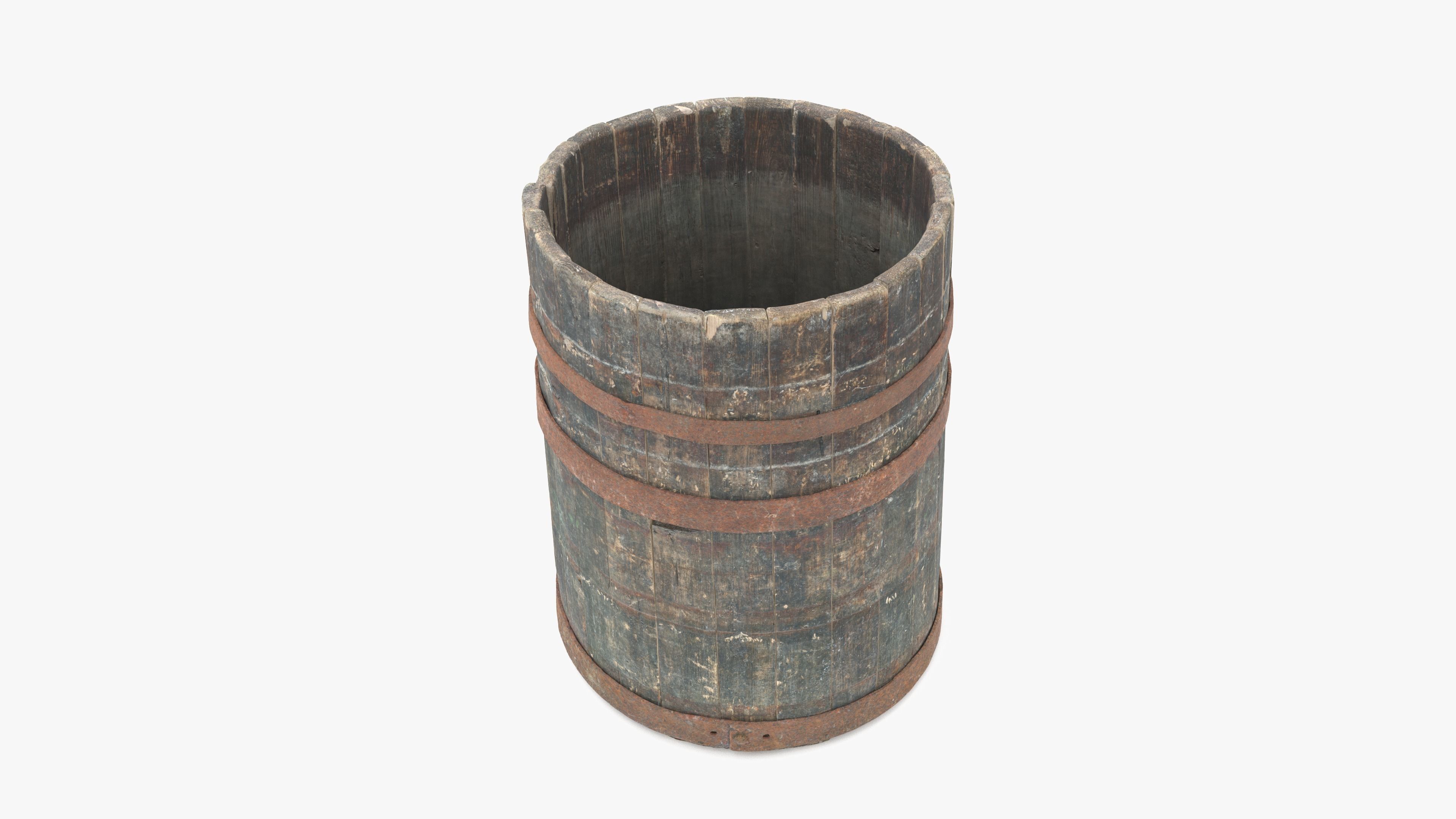 Modular Vat Barrel Low-poly 3D model_18