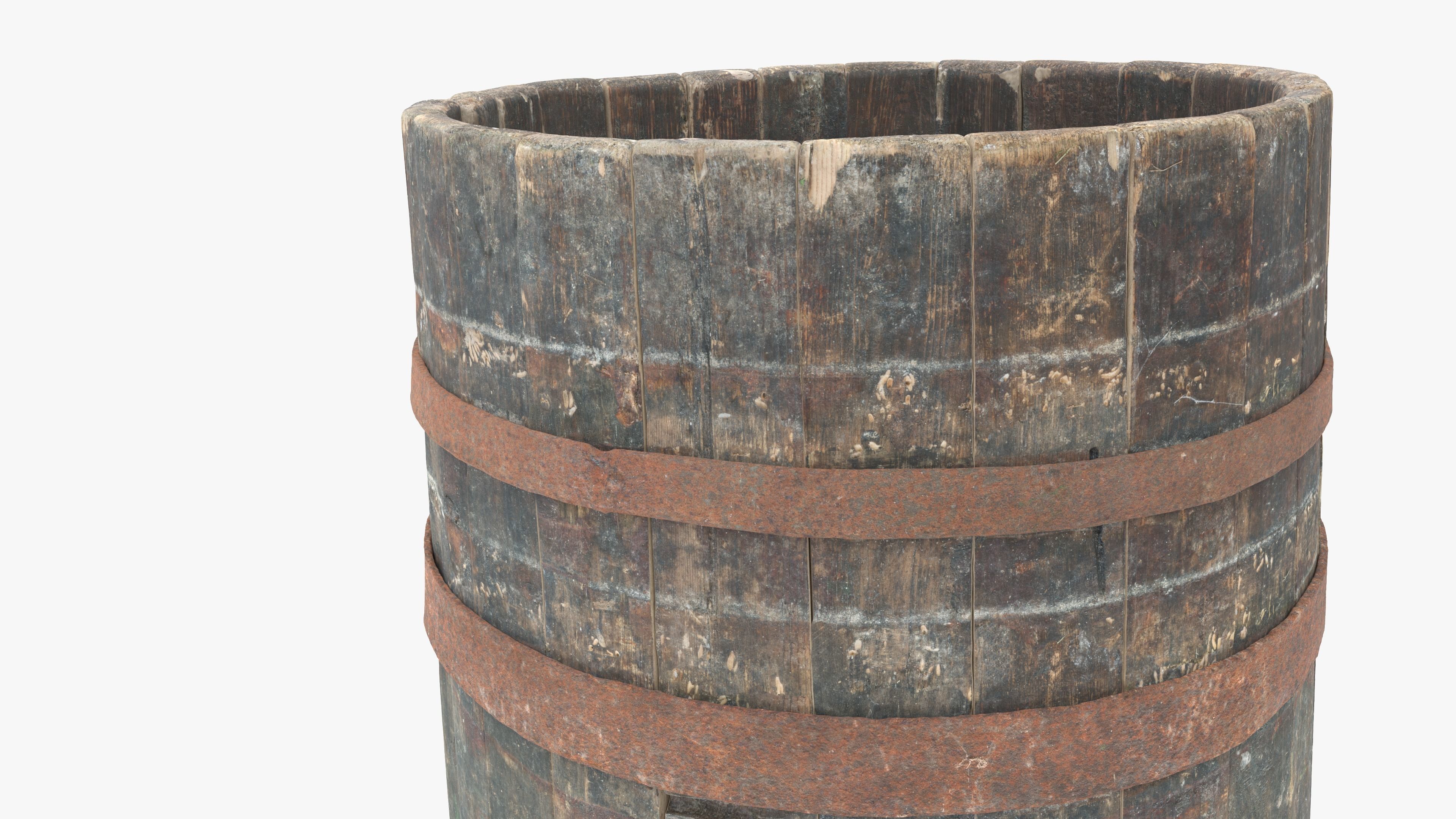 Modular Vat Barrel Low-poly 3D model_17