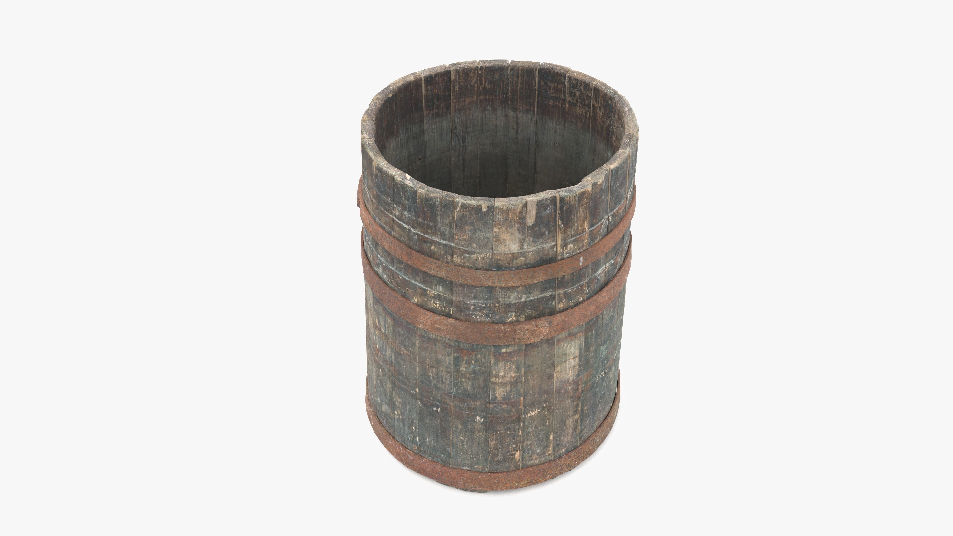 Modular Vat Barrel Low-poly 3D model_20
