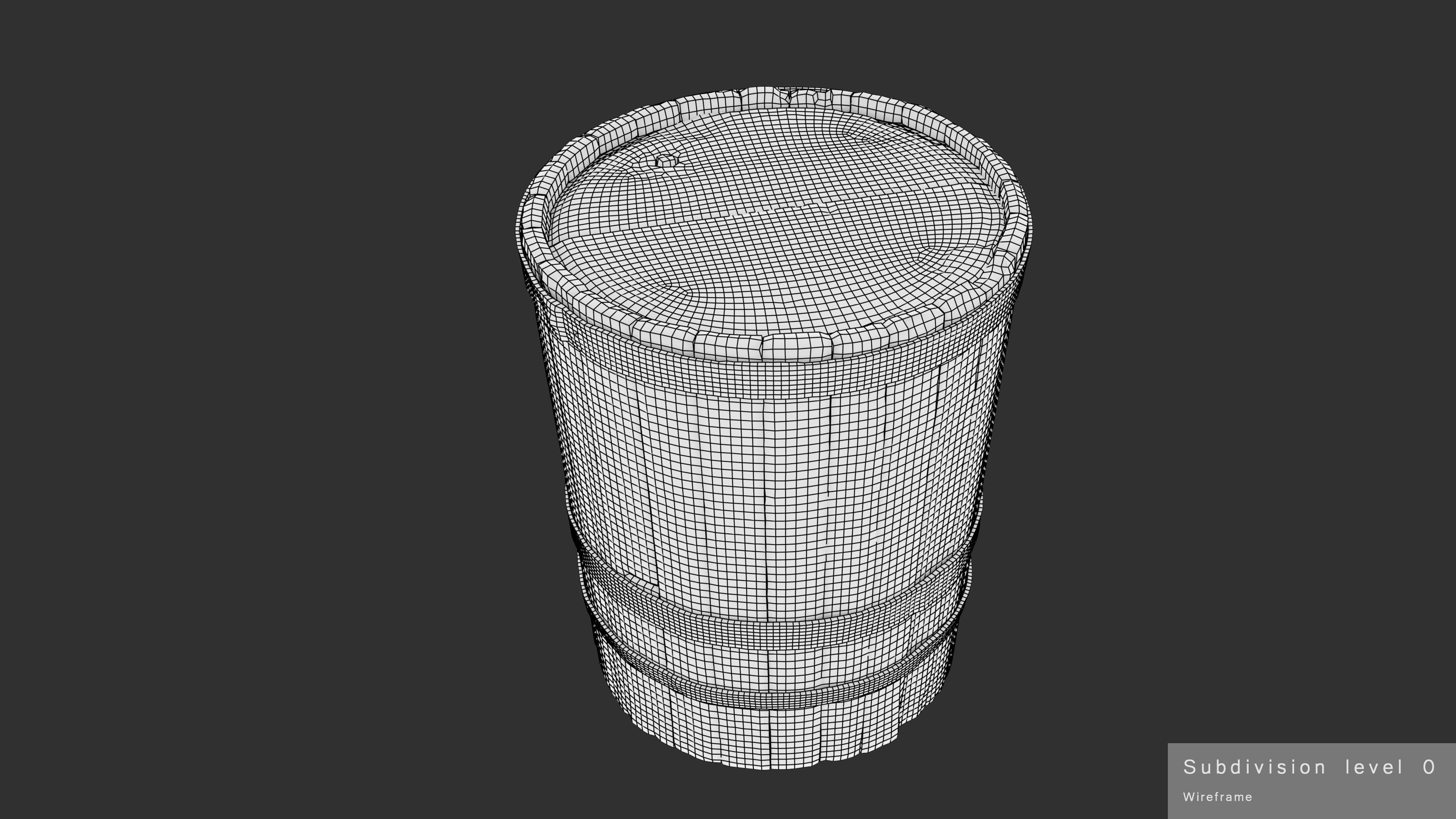 Modular Vat Barrel Low-poly 3D model_36