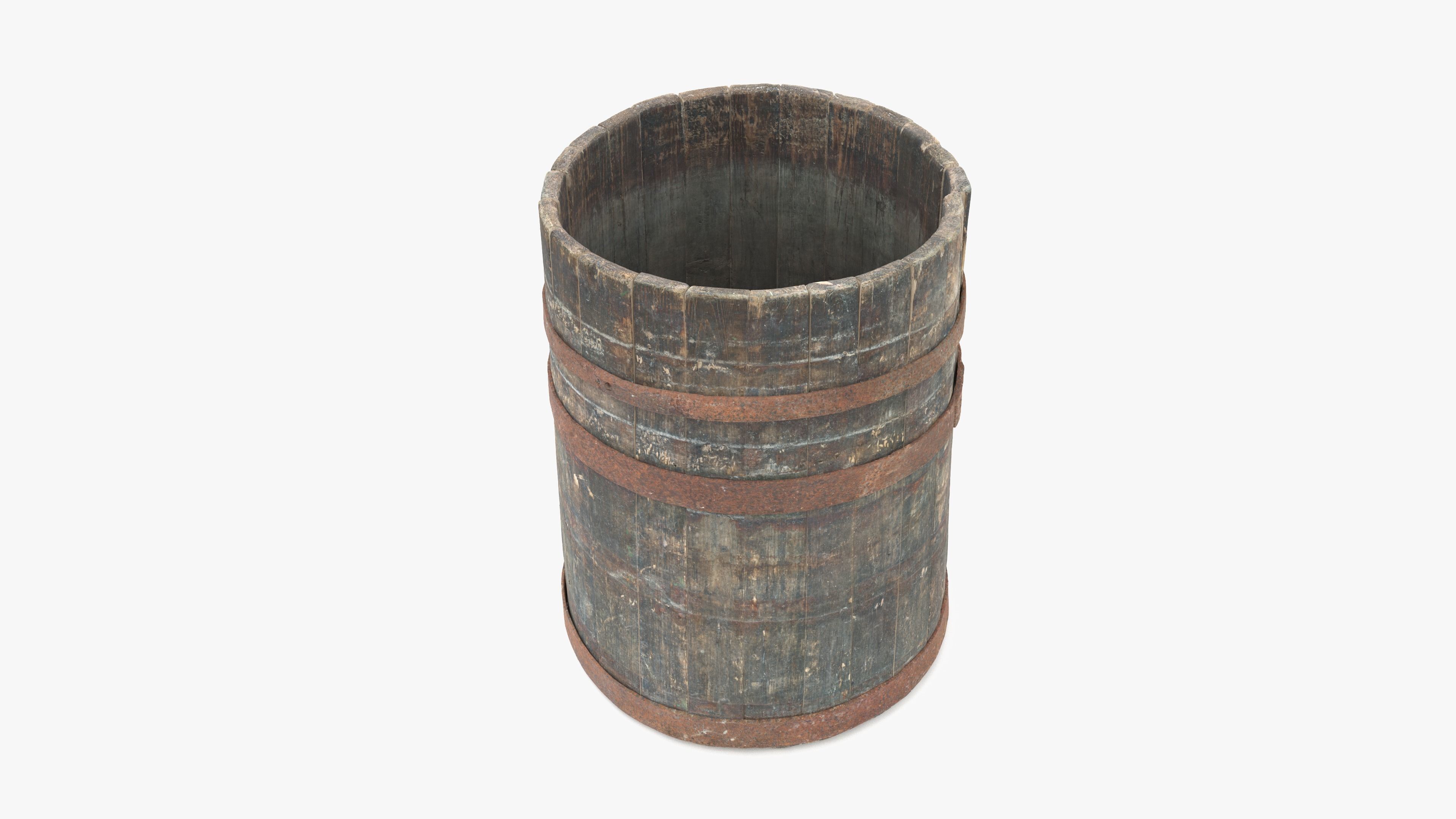 Modular Vat Barrel Low-poly 3D model_21