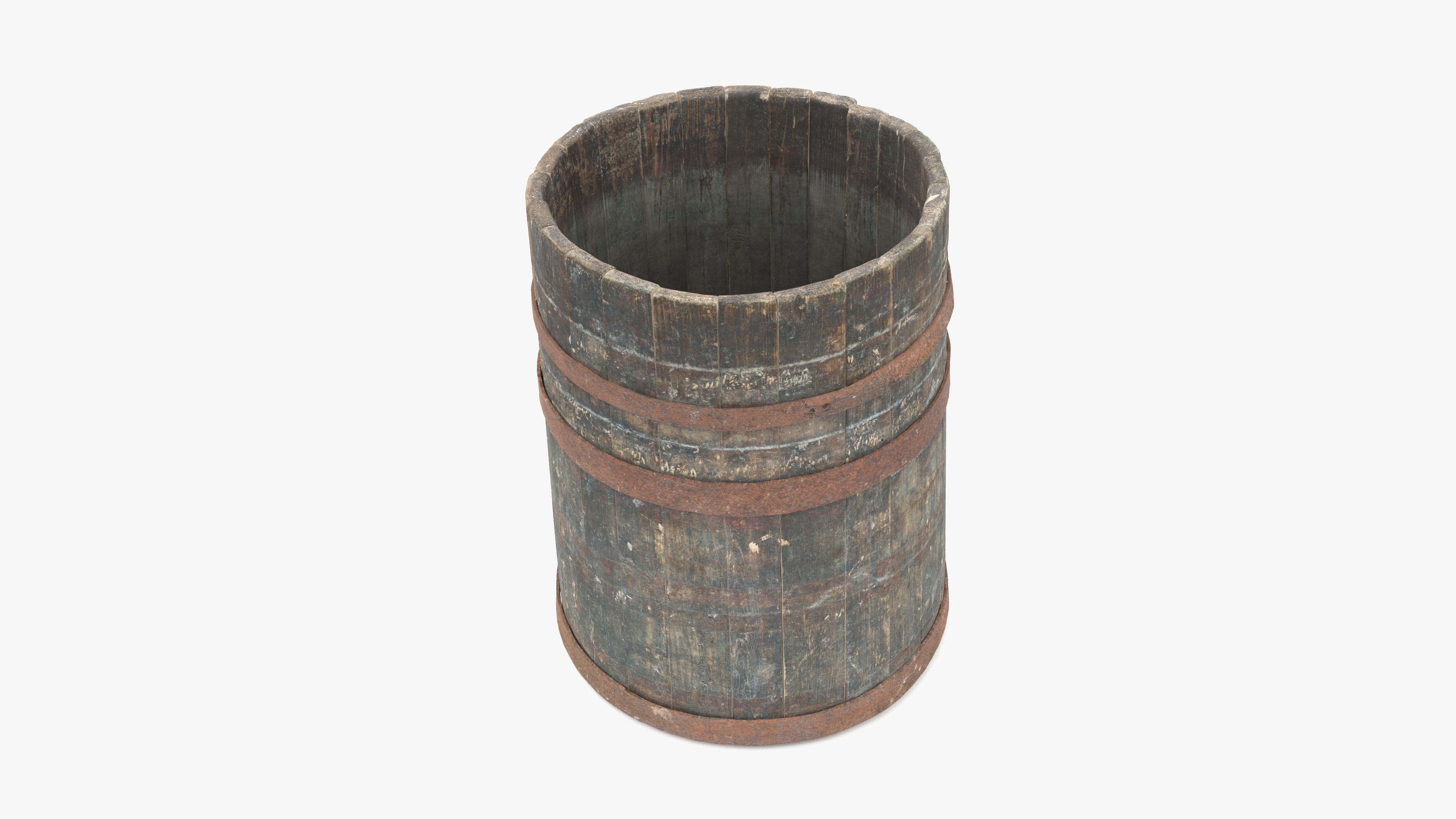 Modular Vat Barrel Low-poly 3D model_22