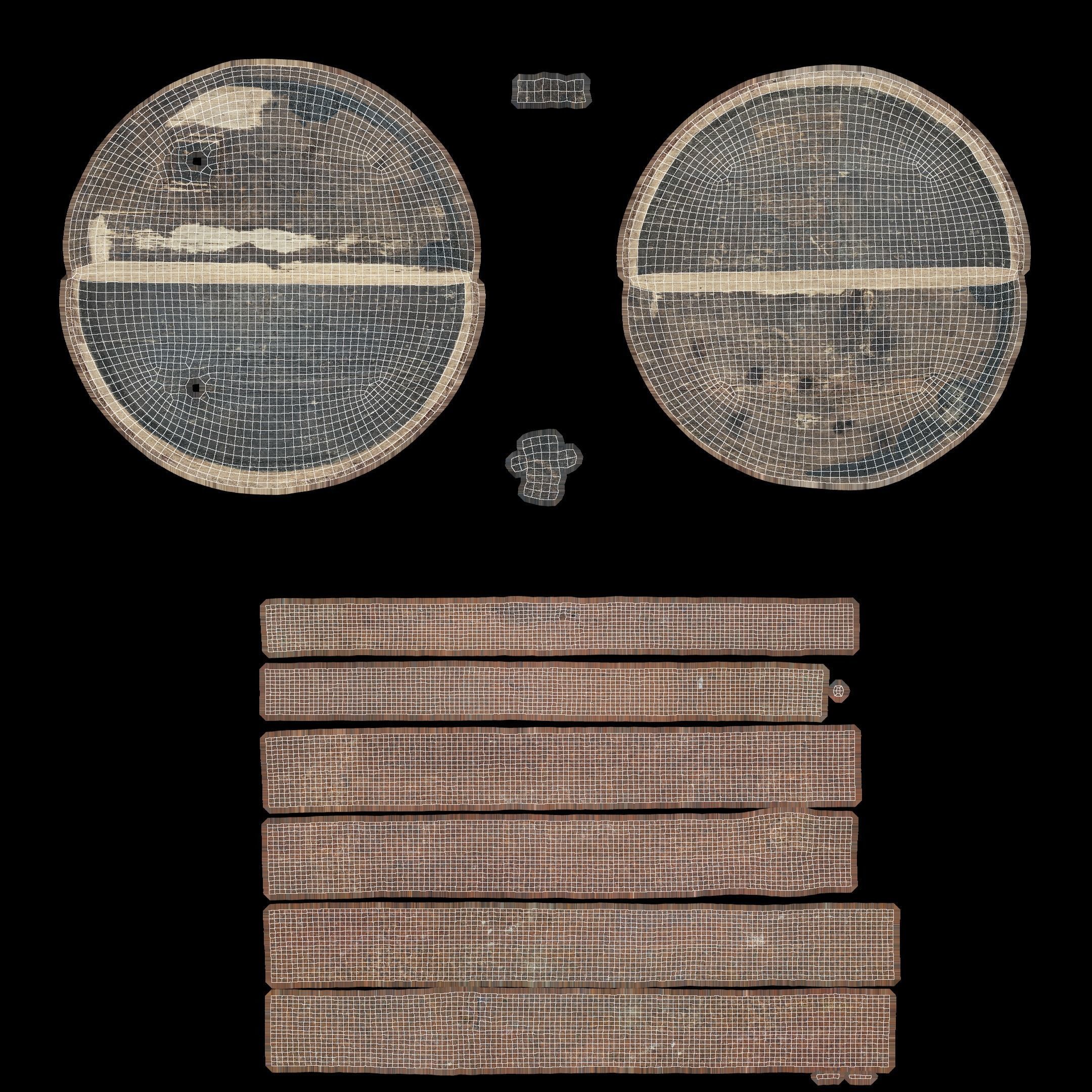 Modular Vat Barrel Low-poly 3D model_38