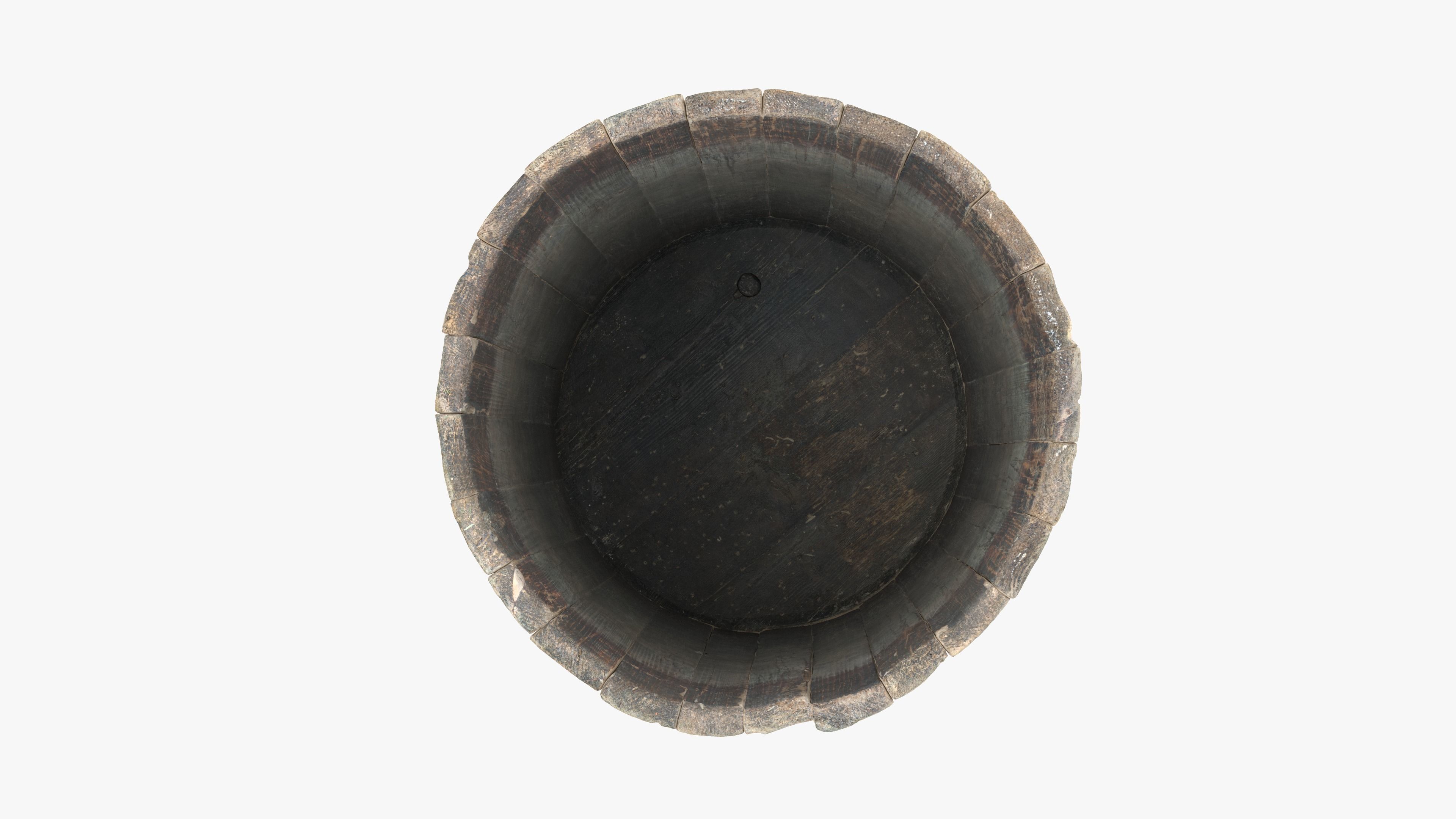 Modular Vat Barrel Low-poly 3D model_9