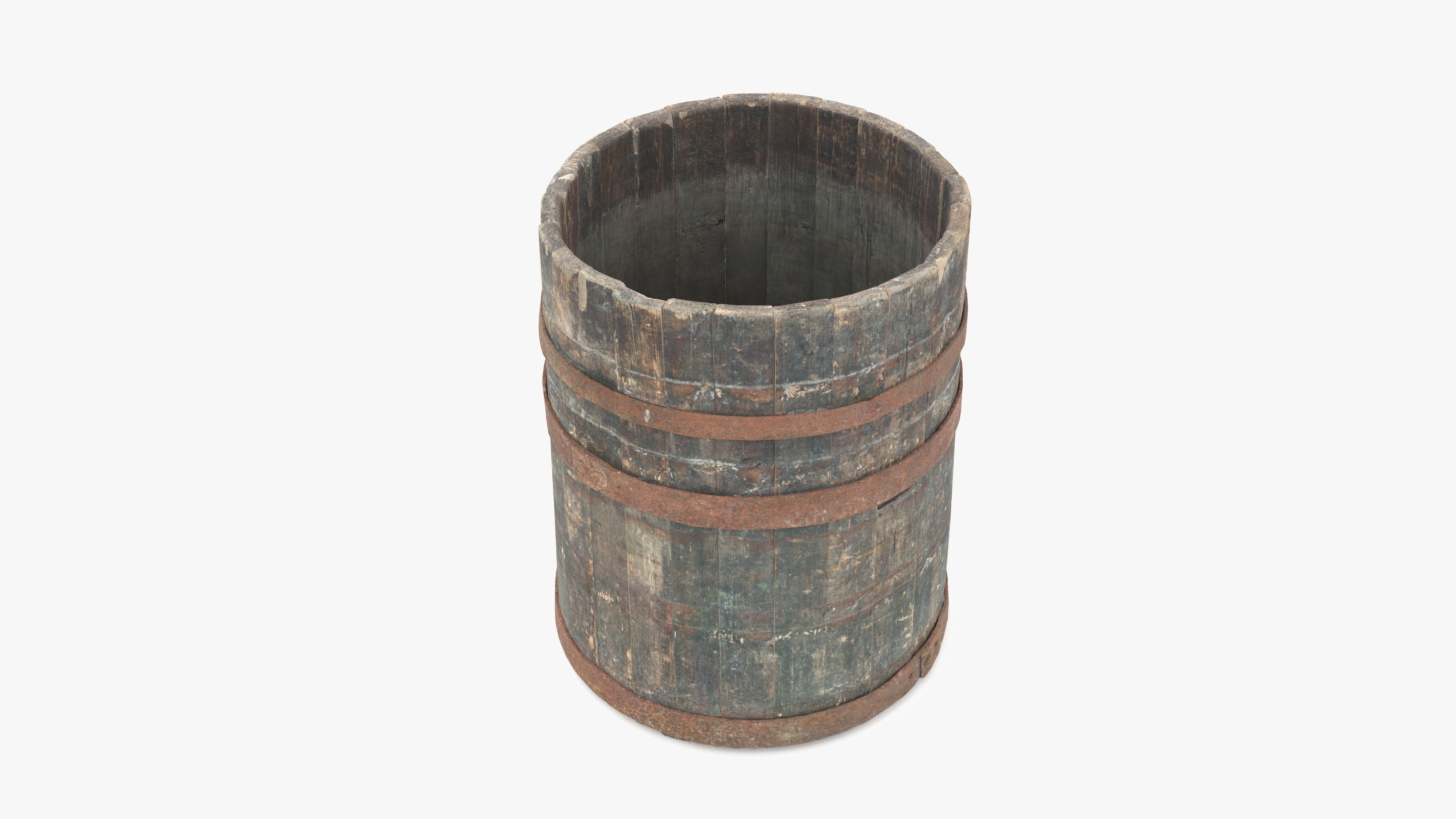 Modular Vat Barrel Low-poly 3D model_19