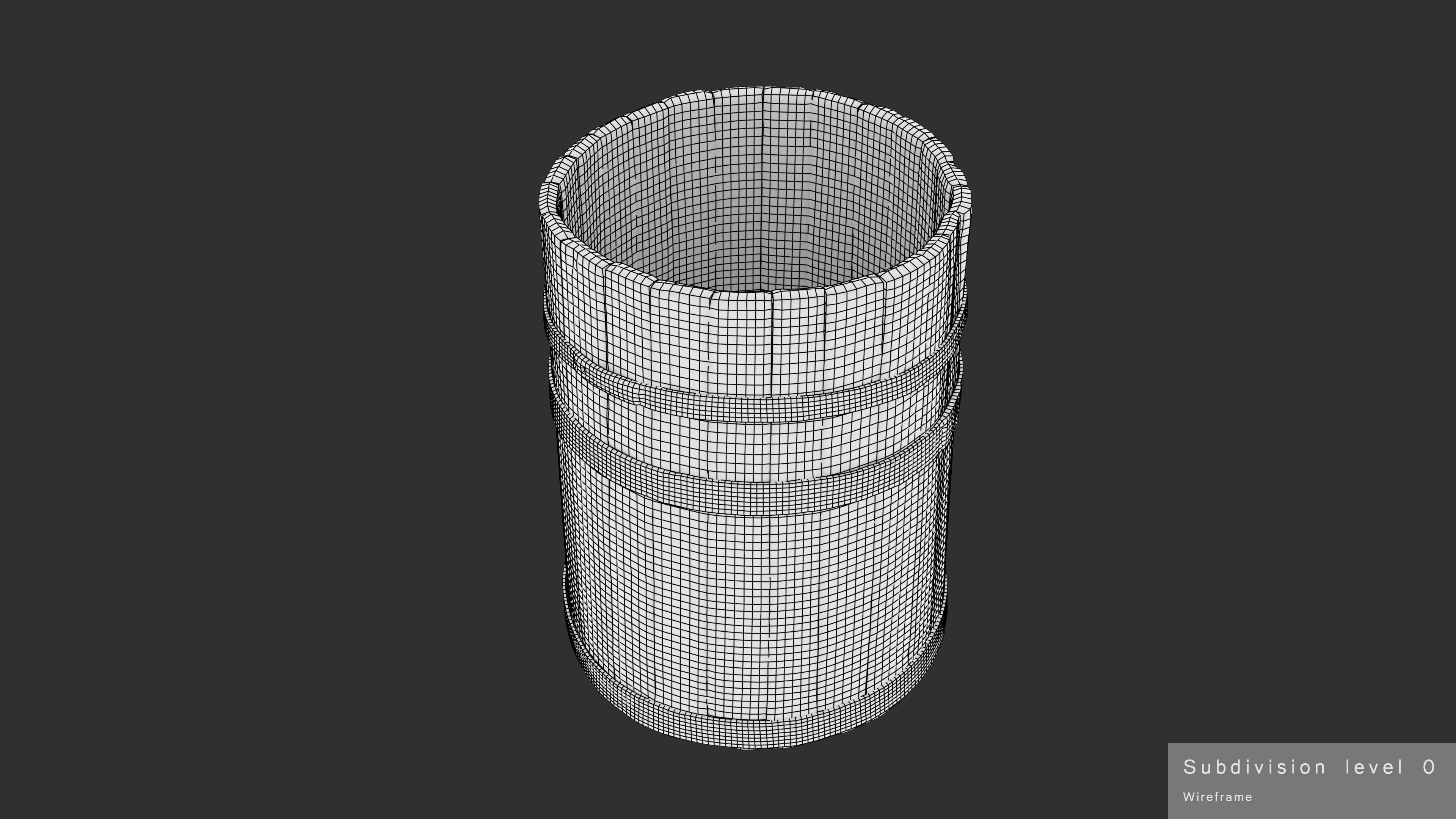 Modular Vat Barrel Low-poly 3D model_33