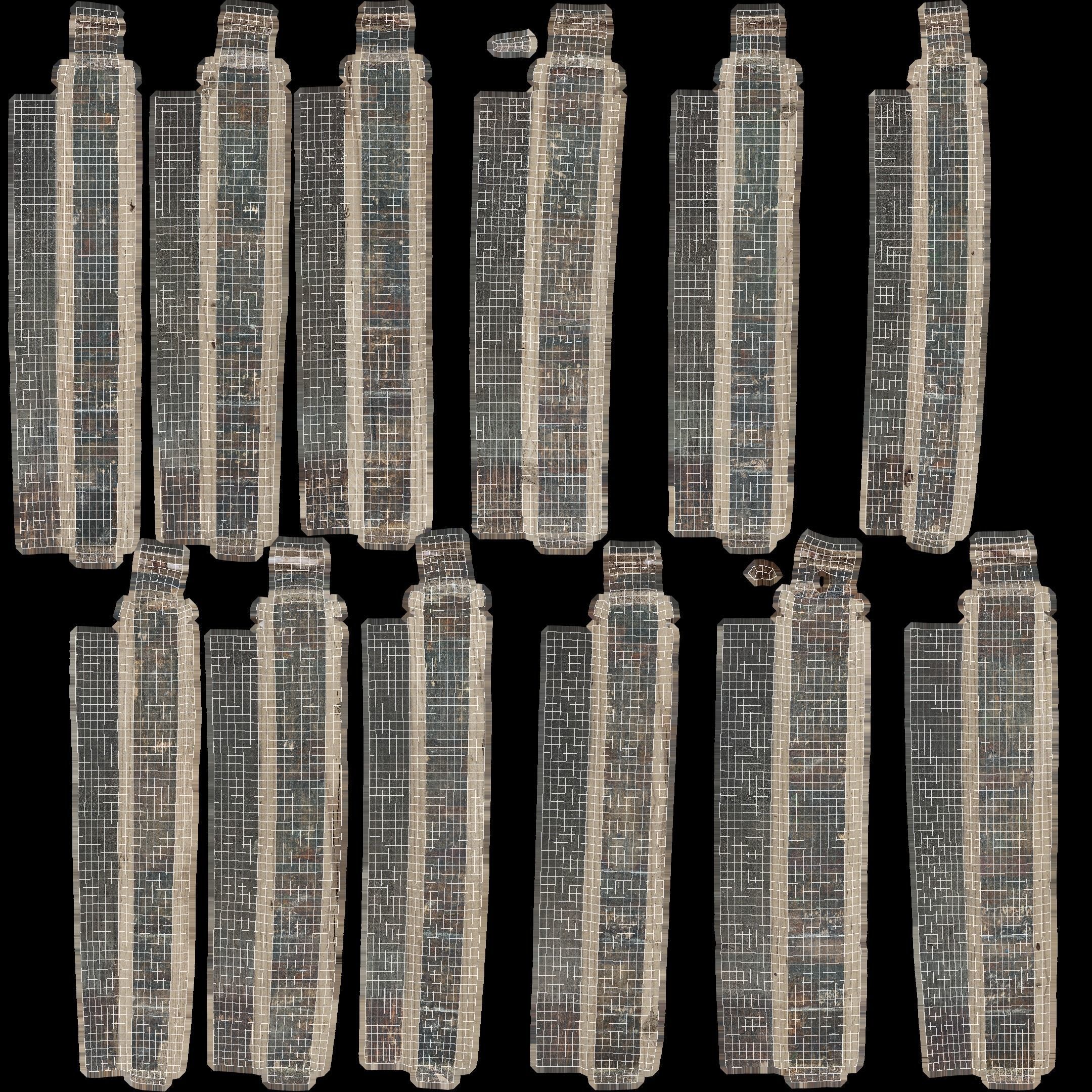 Modular Vat Barrel Low-poly 3D model_40