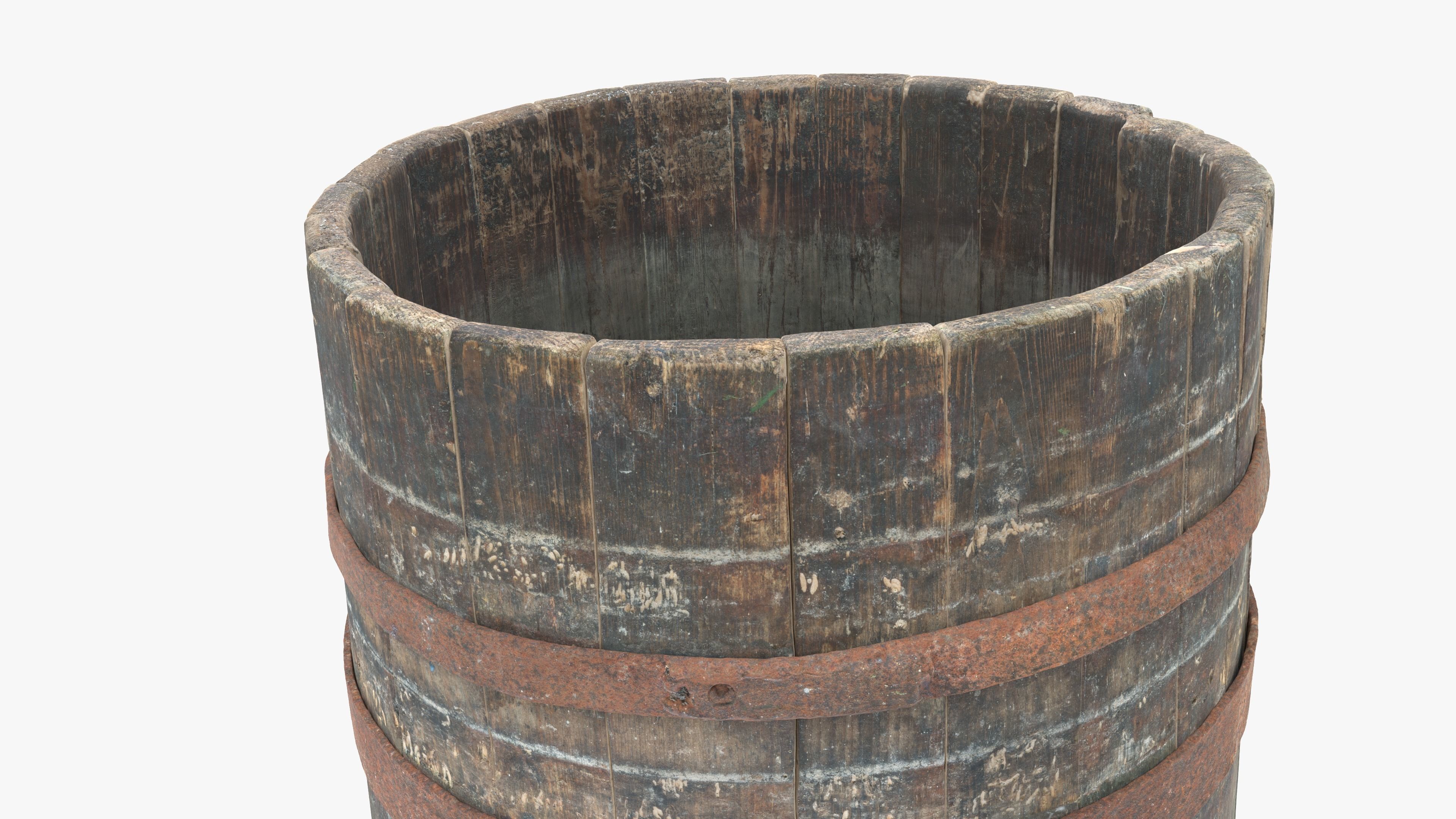 Modular Vat Barrel Low-poly 3D model_14