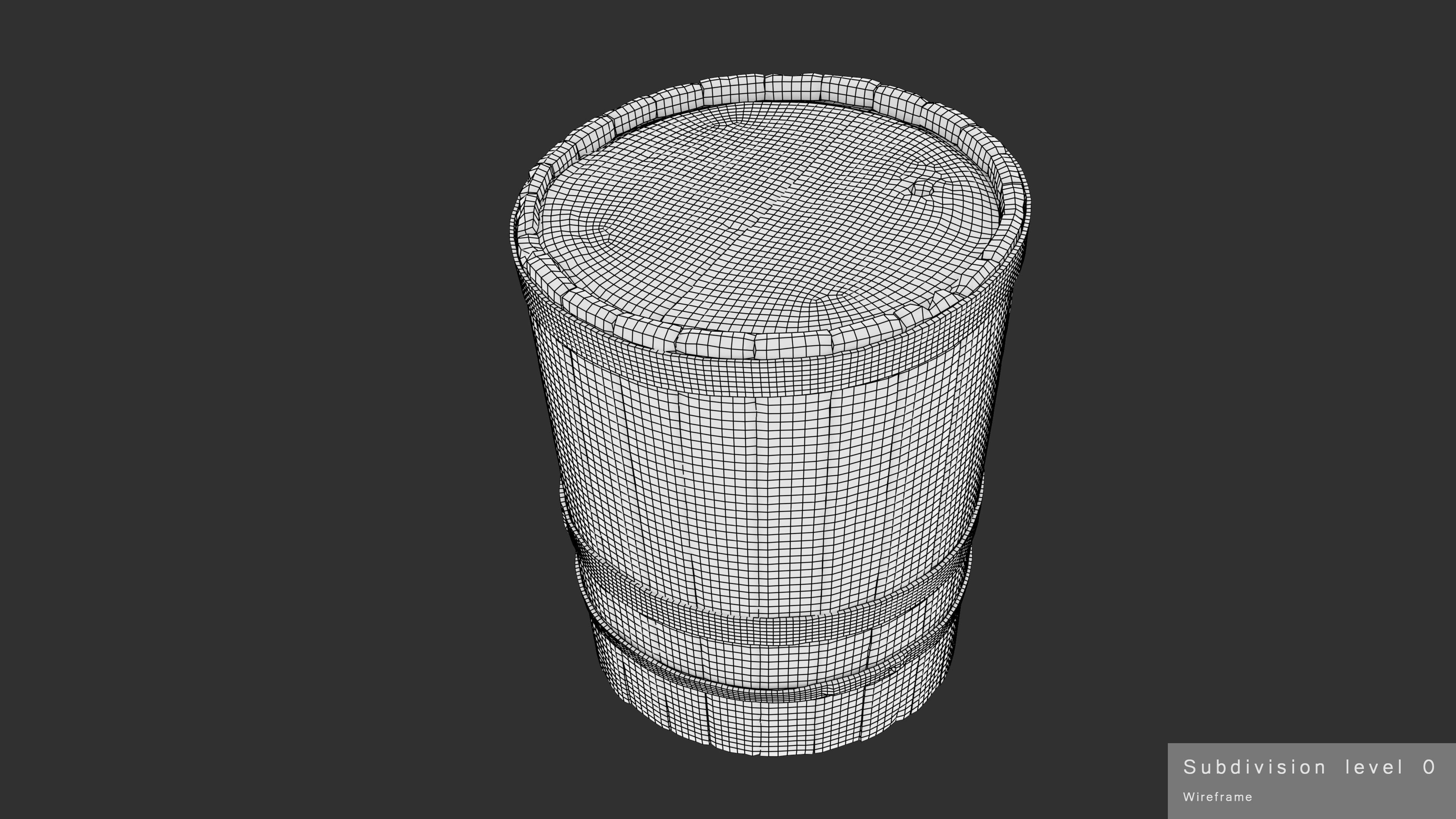 Modular Vat Barrel Low-poly 3D model_35