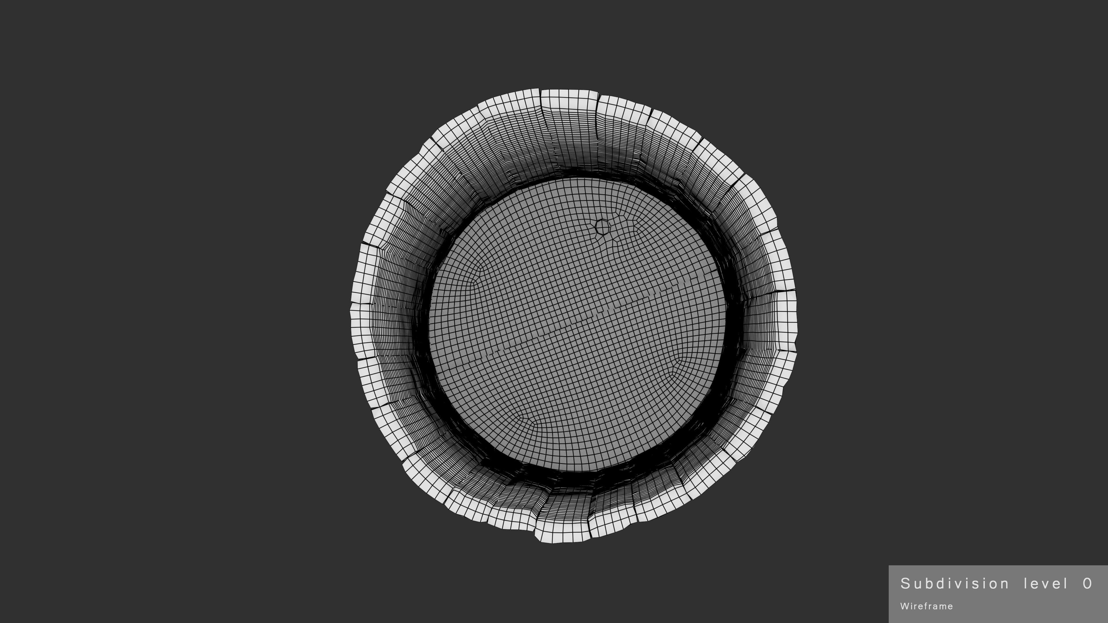 Modular Vat Barrel Low-poly 3D model_34
