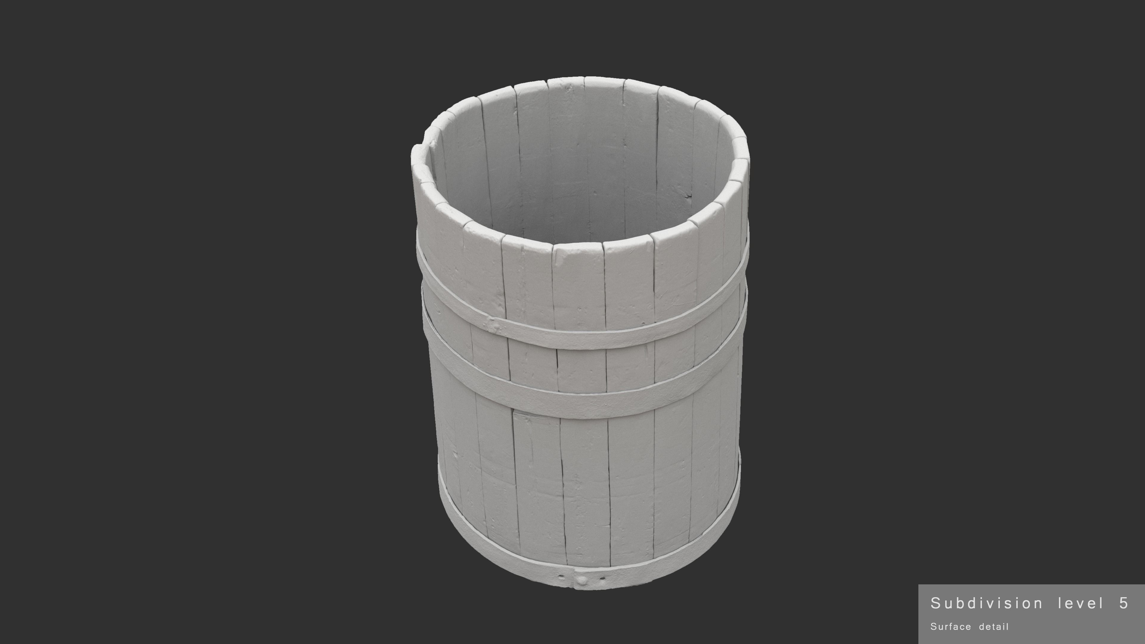 Modular Vat Barrel Low-poly 3D model_24