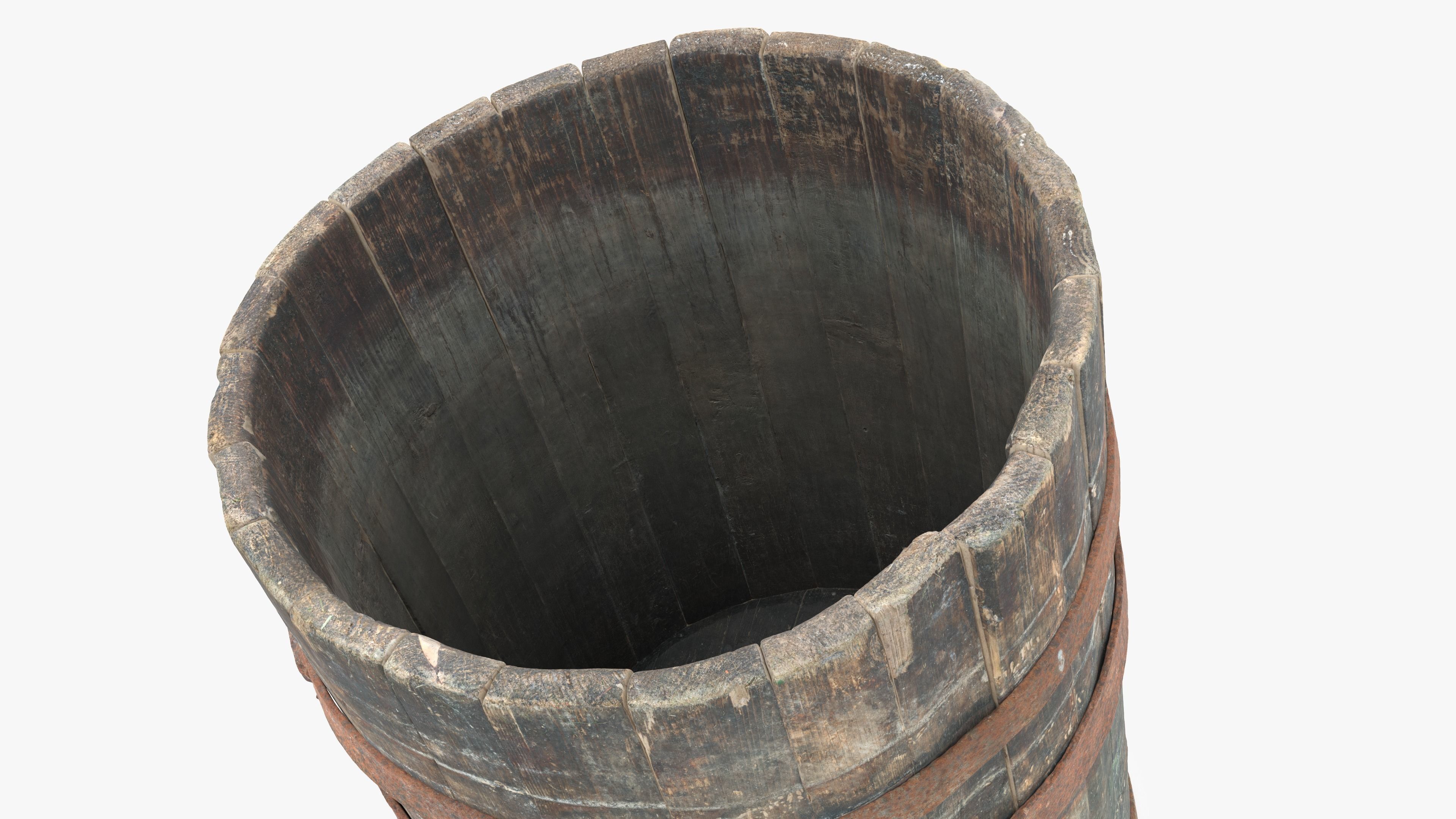 Modular Vat Barrel Low-poly 3D model_16