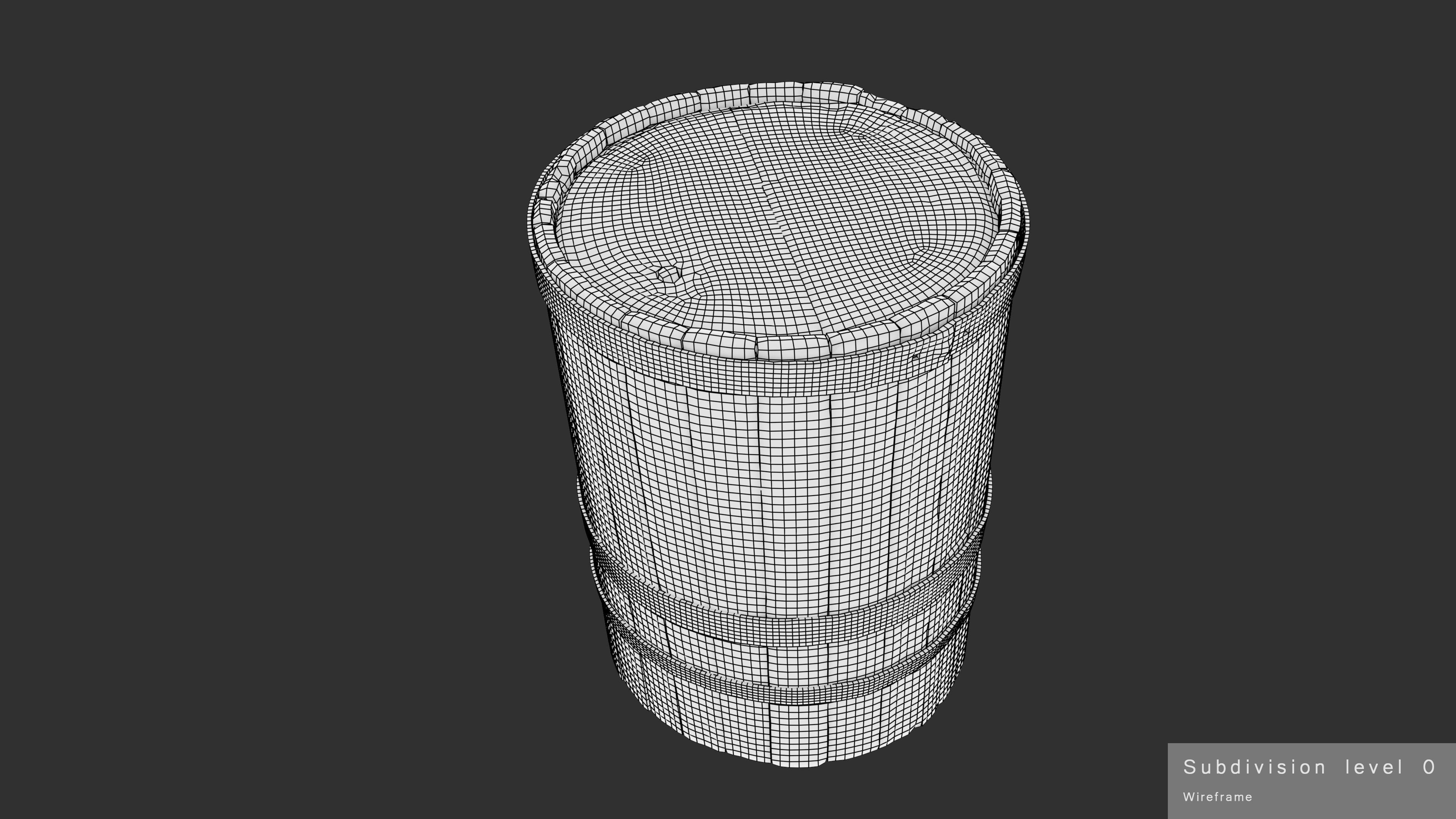 Modular Vat Barrel Low-poly 3D model_37