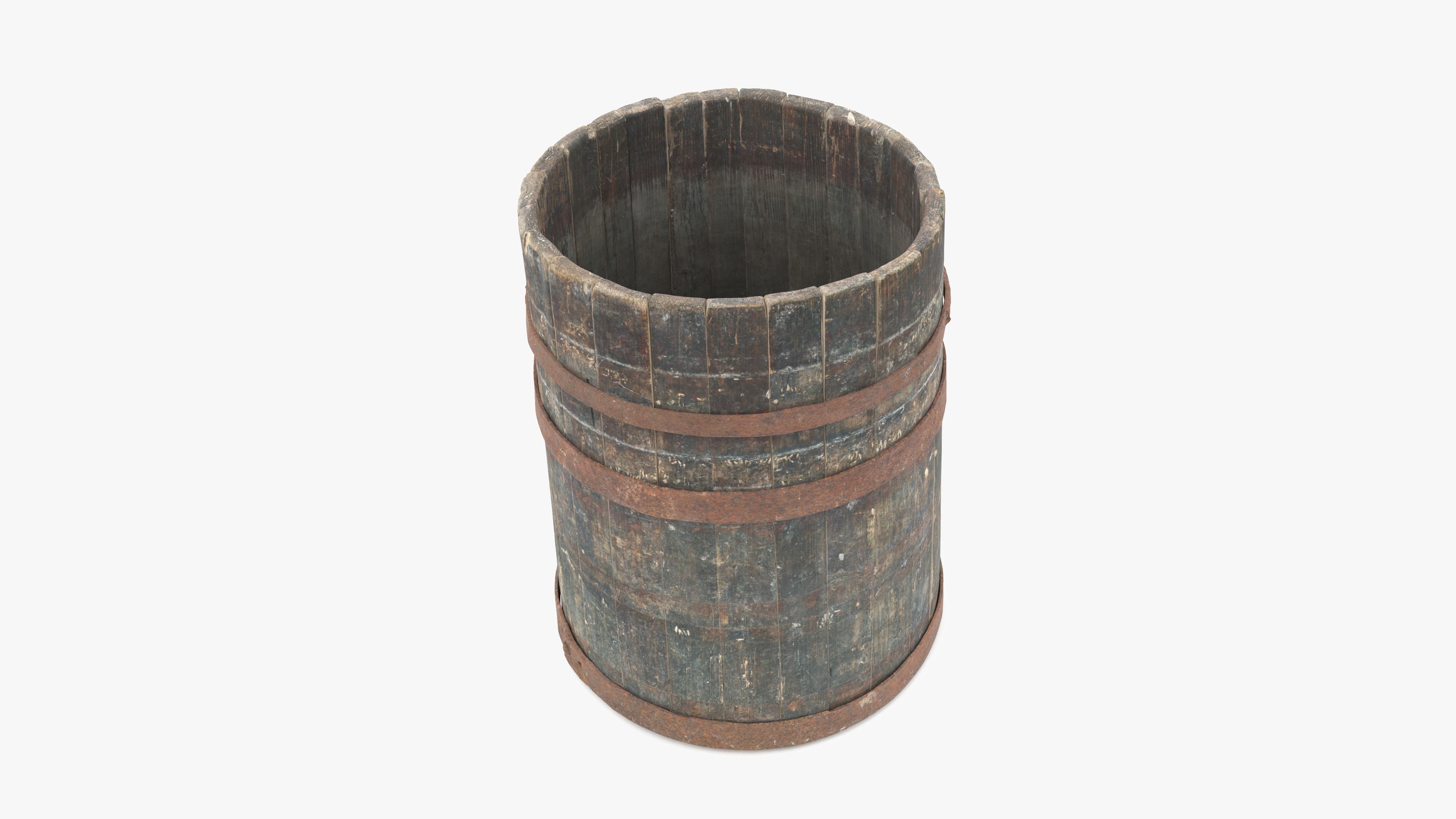 Modular Vat Barrel Low-poly 3D model_23
