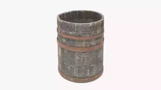 Modular Vat Barrel Low-poly 3D model