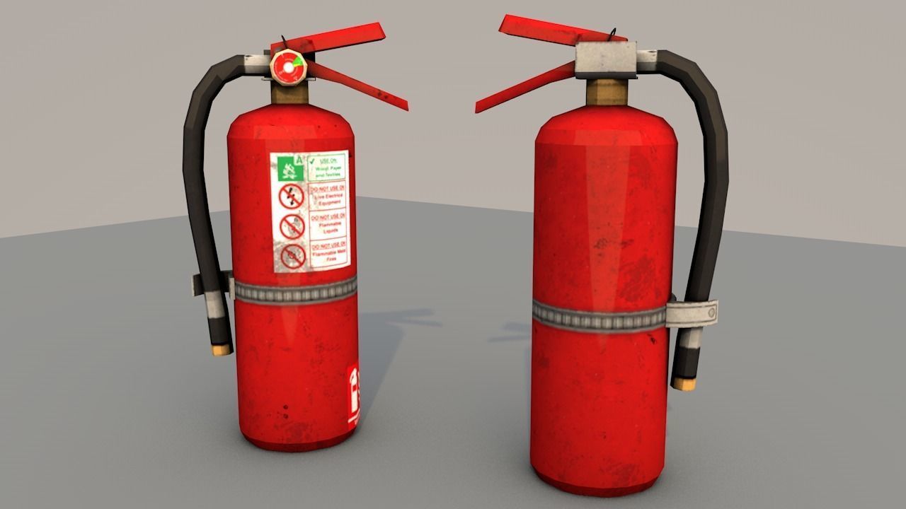 Fire Extinguisher  Low-poly 3D model_4