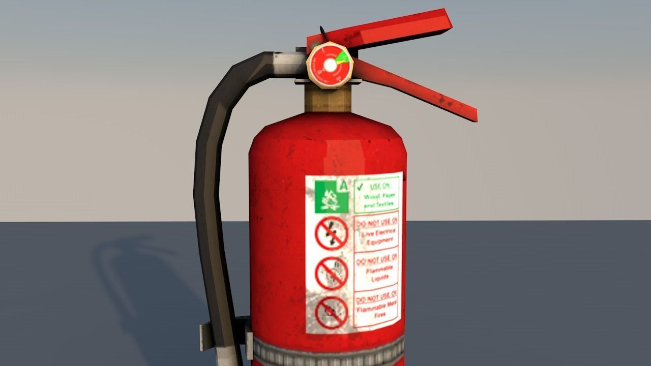 Fire Extinguisher  Low-poly 3D model_3