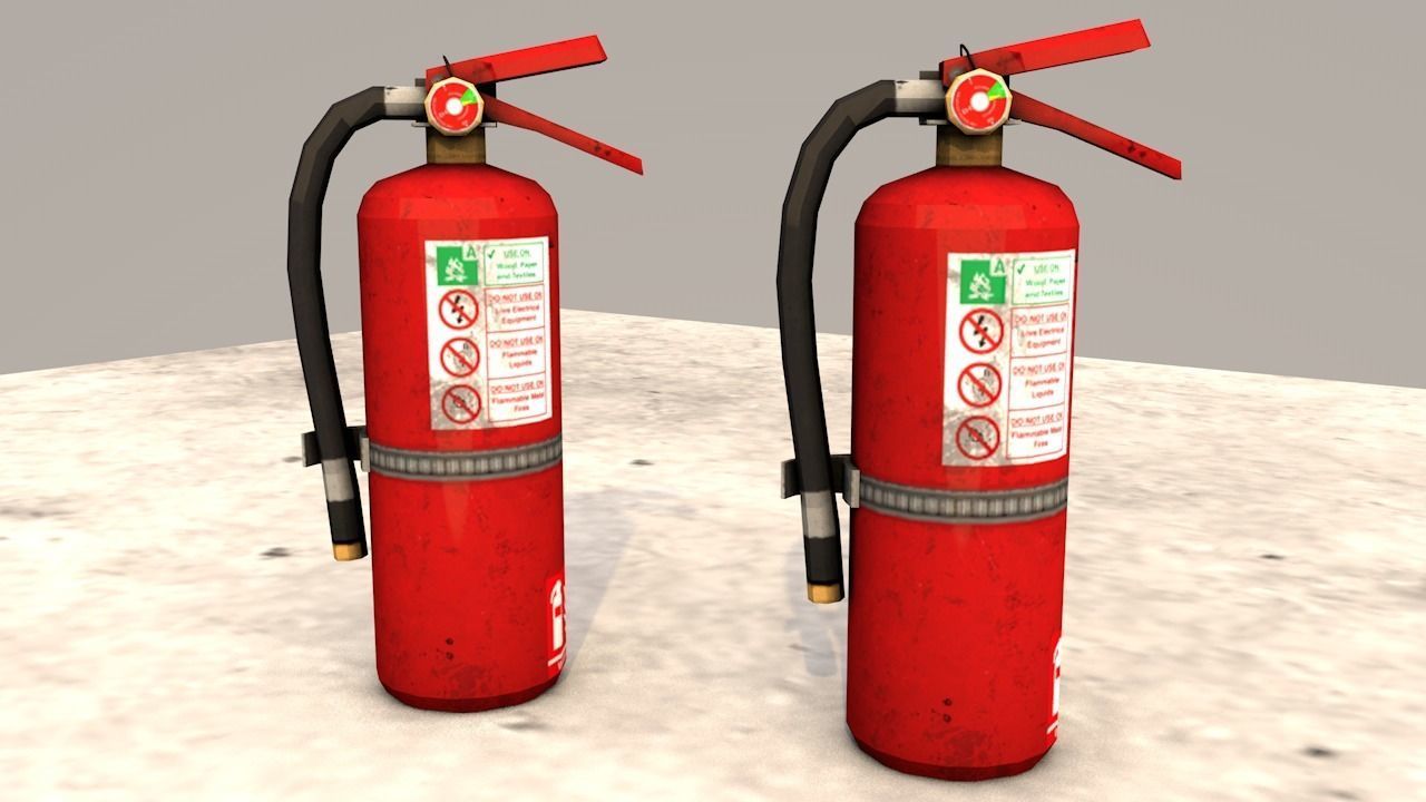 Fire Extinguisher  Low-poly 3D model_5