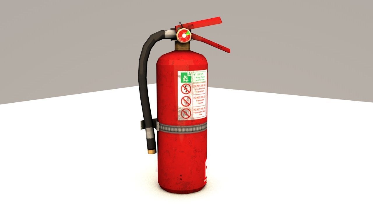 Fire Extinguisher  Low-poly 3D model_9