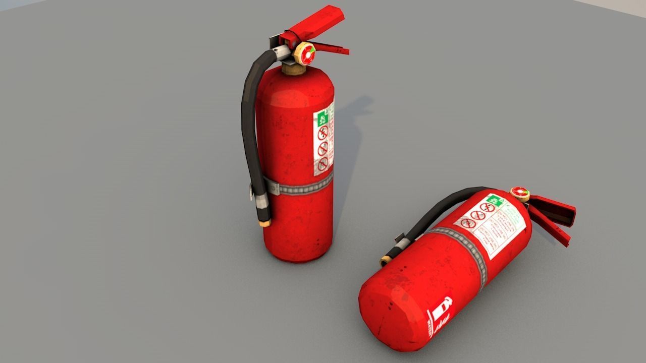 Fire Extinguisher  Low-poly 3D model_7