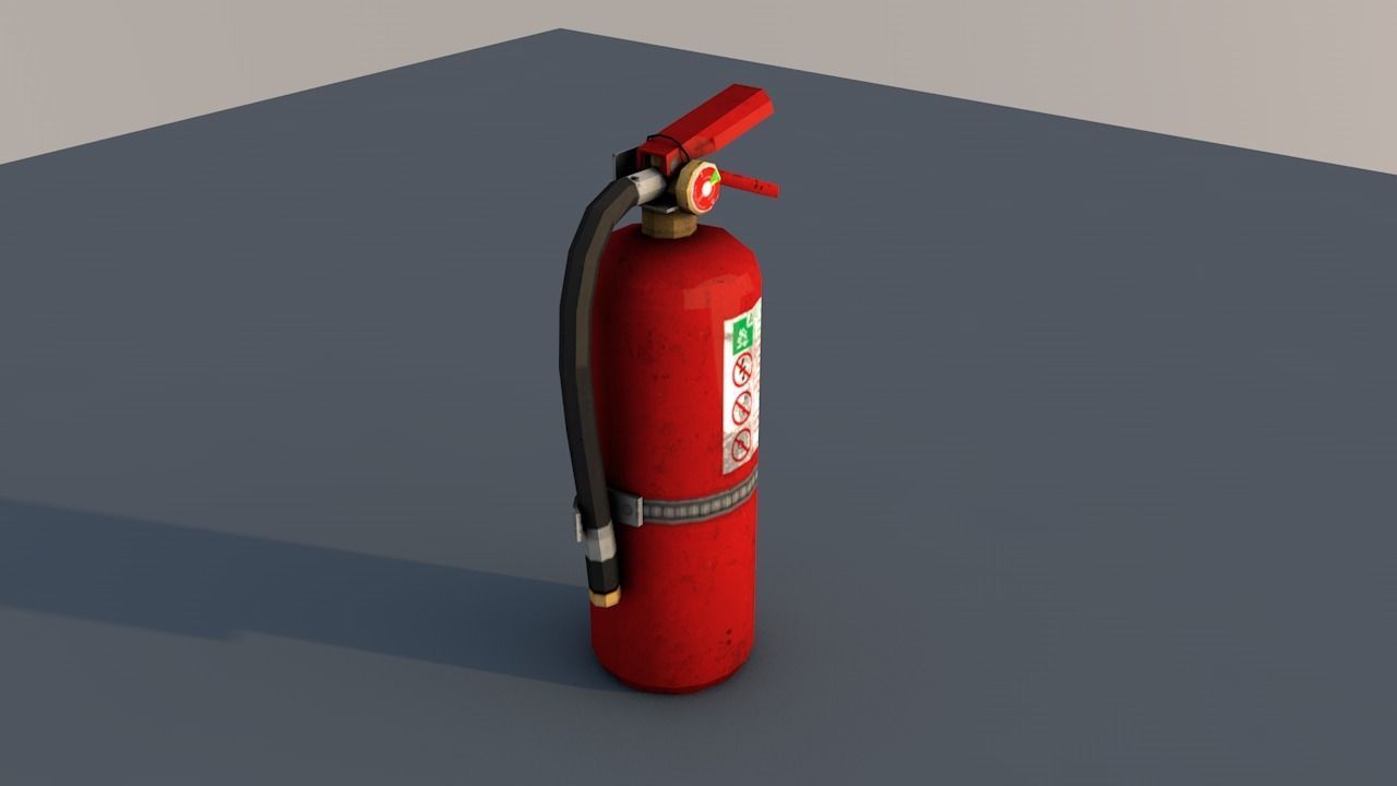 Fire Extinguisher  Low-poly 3D model_2