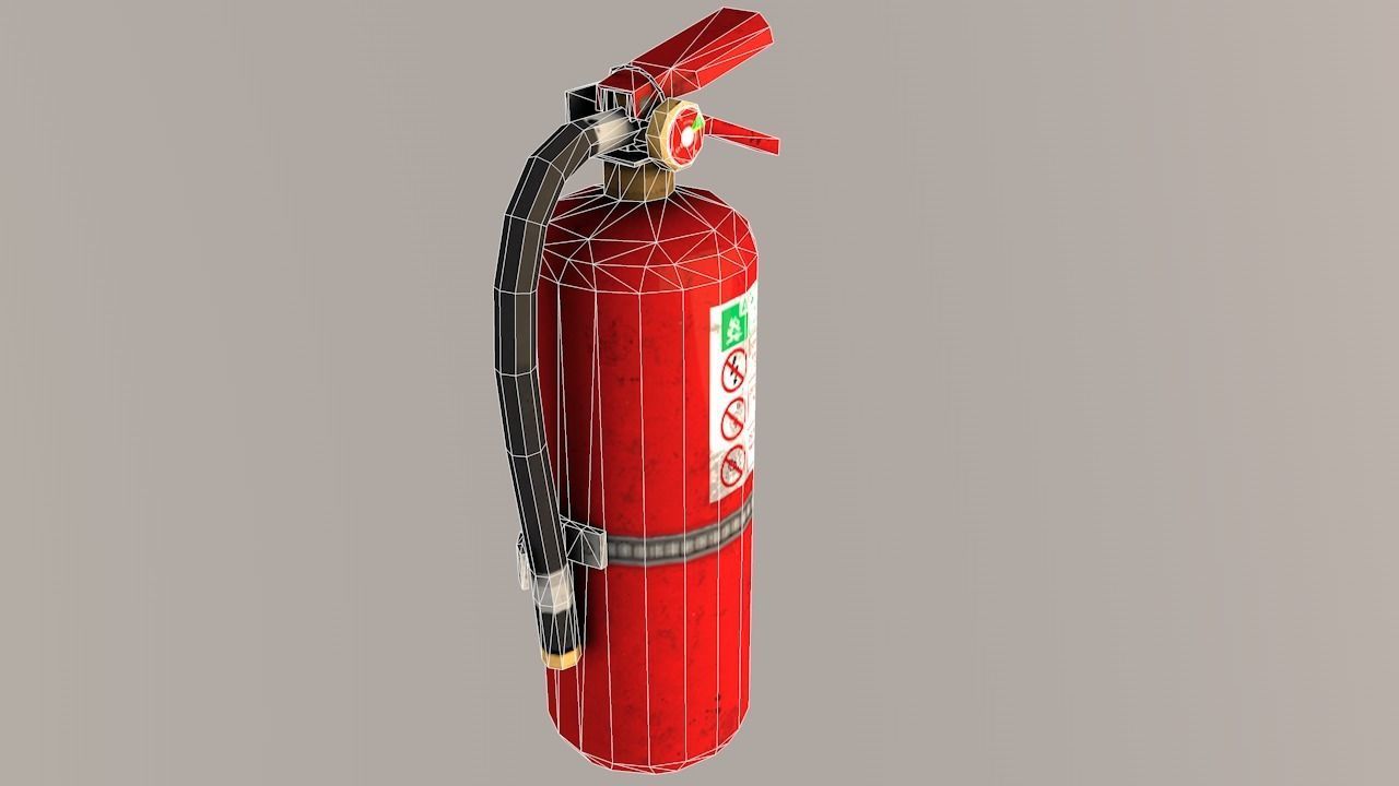Fire Extinguisher  Low-poly 3D model_6