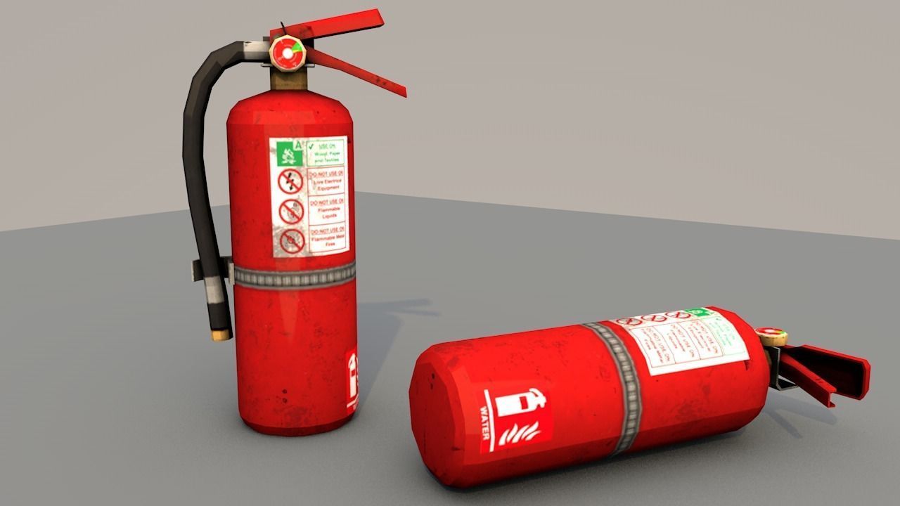 Fire Extinguisher  Low-poly 3D model_8