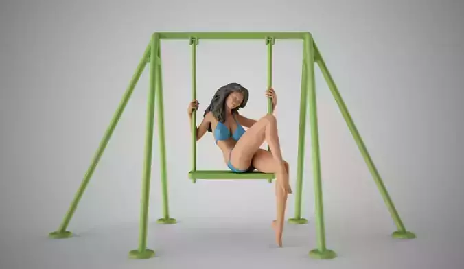 Girl on the Swing 3D print model