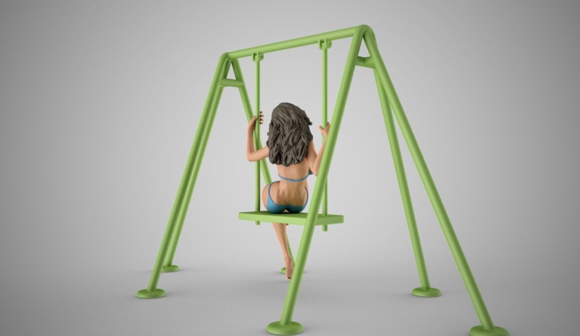 Girl on the Swing 3D print model_6
