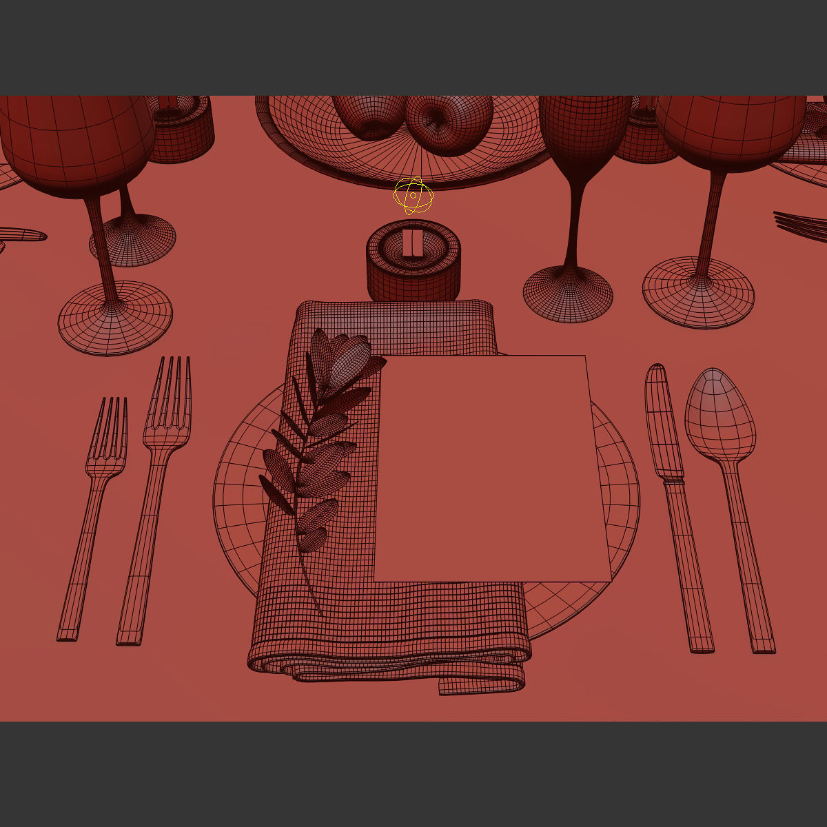 Table setting 16 3D model_3
