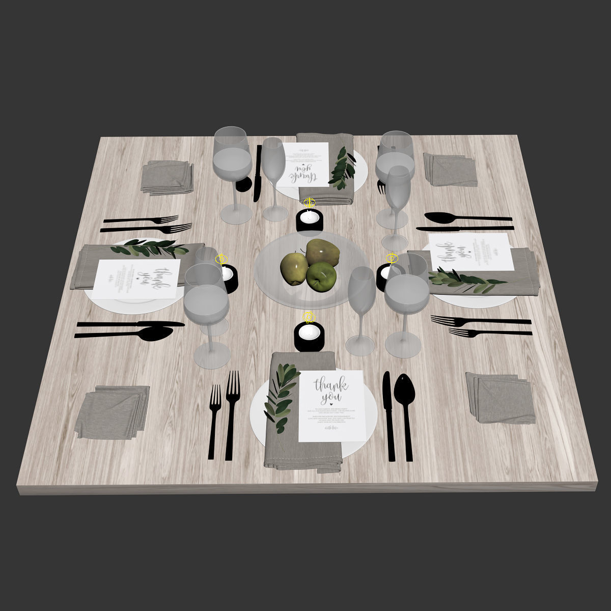 Table setting 16 3D model_5