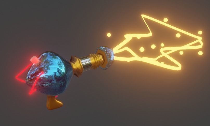 Gun beam Low-poly 3D model_3