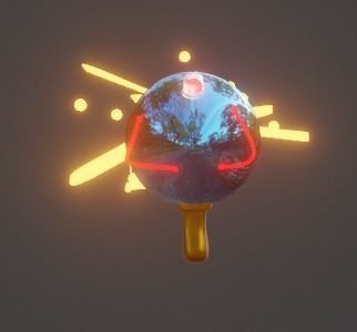 Gun beam Low-poly 3D model_9