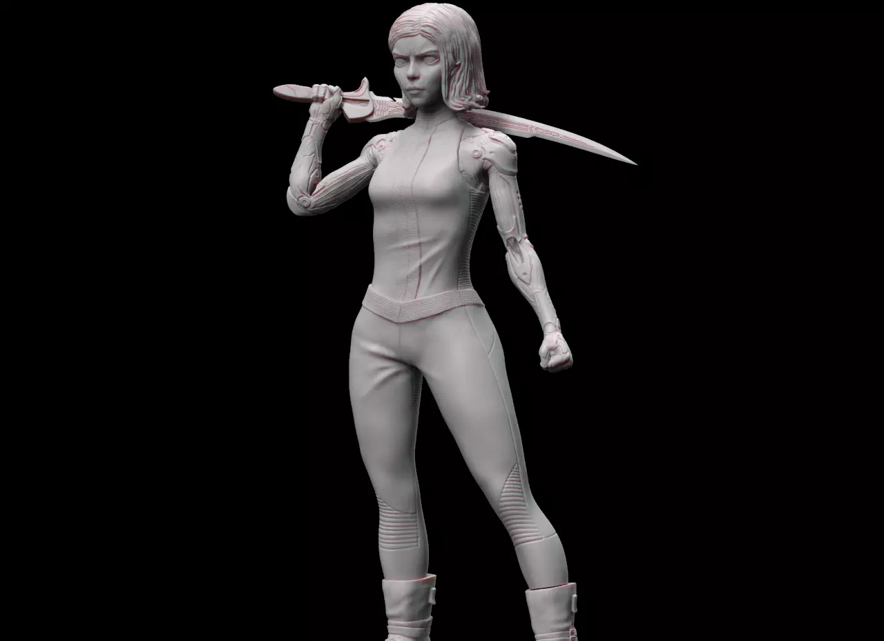 ALITA BATTLE ANGEL BUST 3D print model_0
