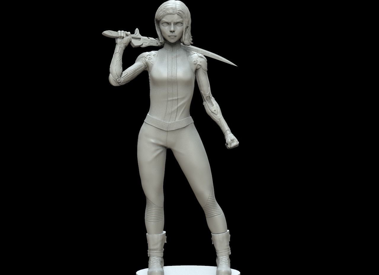 ALITA BATTLE ANGEL BUST 3D print model_2