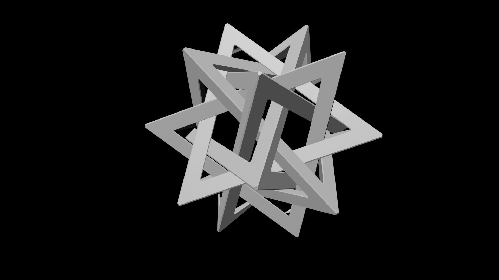 Tetrahedron 5 Star  3D print model_6