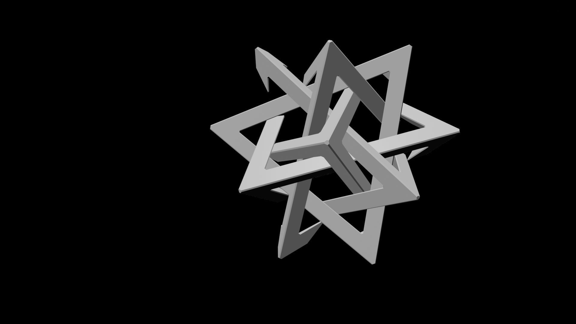 Tetrahedron 5 Star  3D print model_1