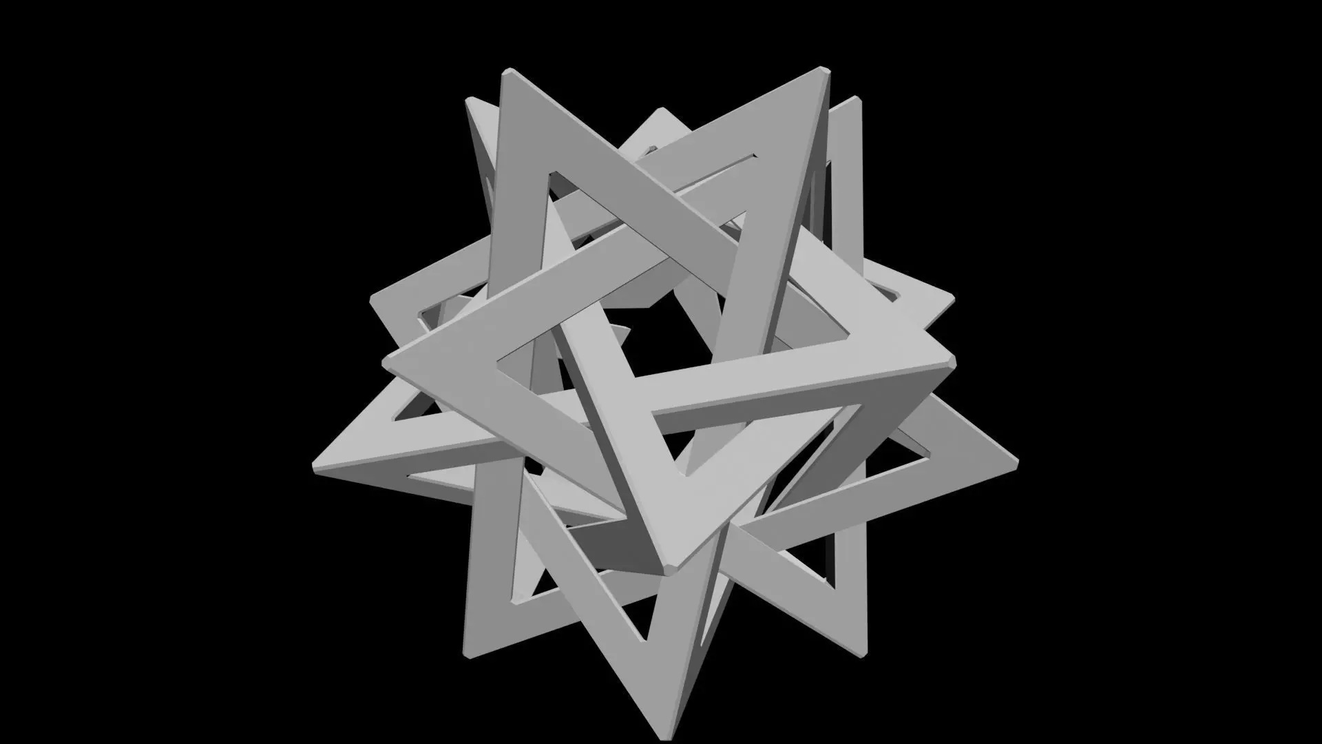Tetrahedron 5 Star  3D print model_0