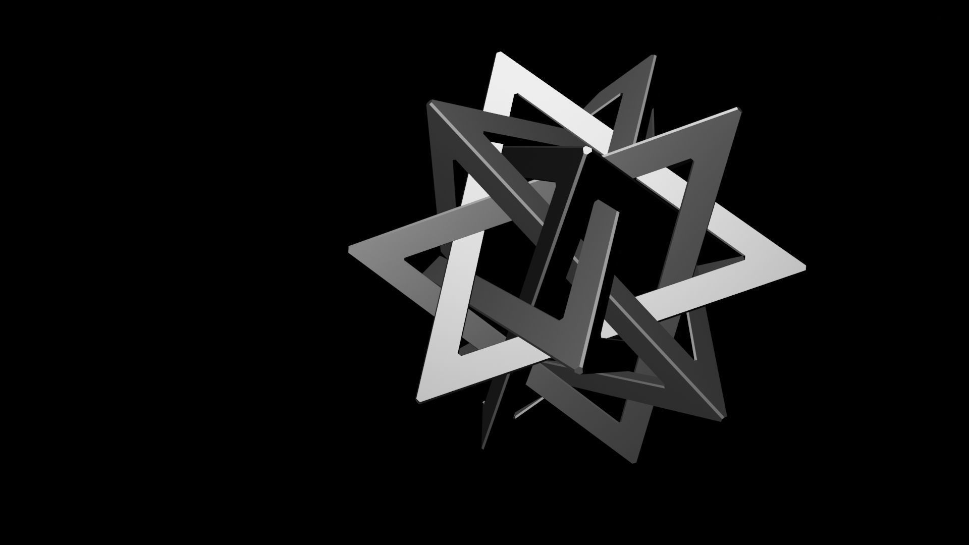 Tetrahedron 5 Star  3D print model_4