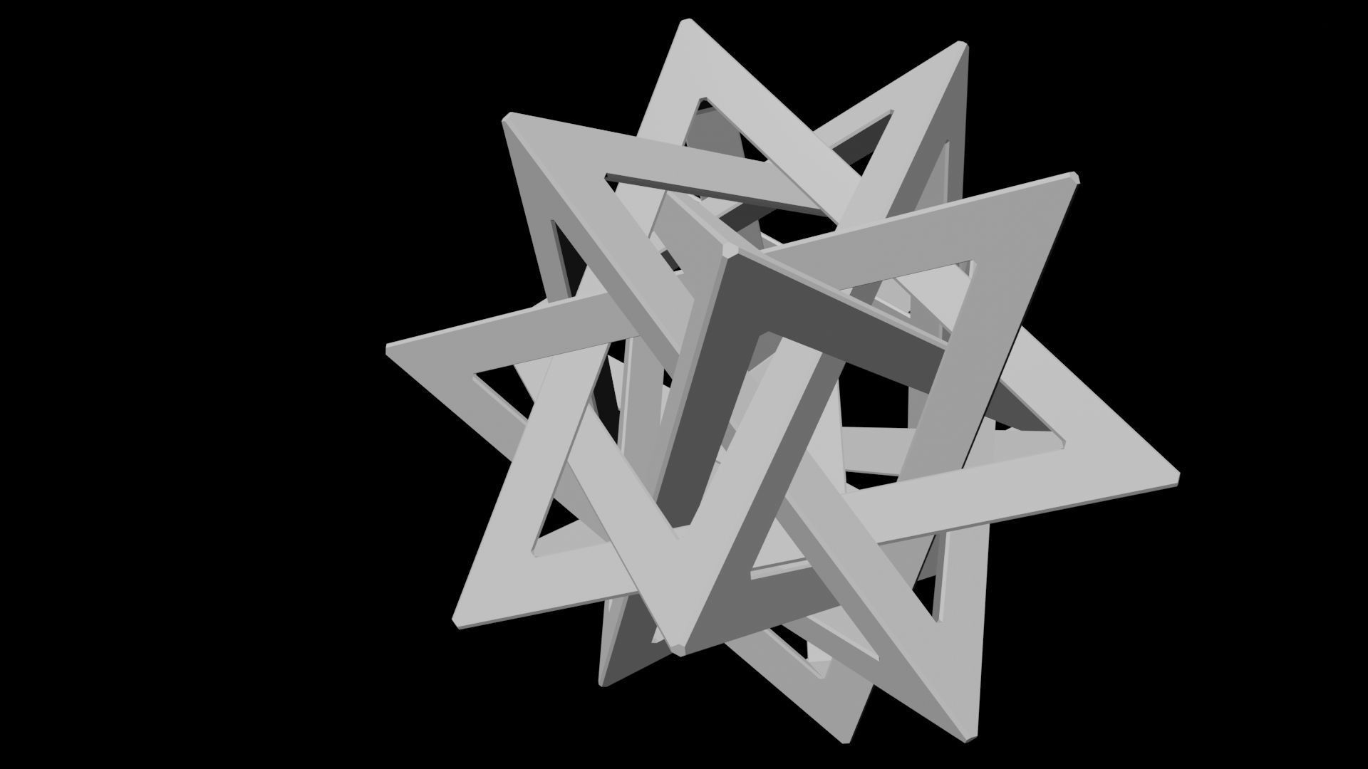 Tetrahedron 5 Star  3D print model_2