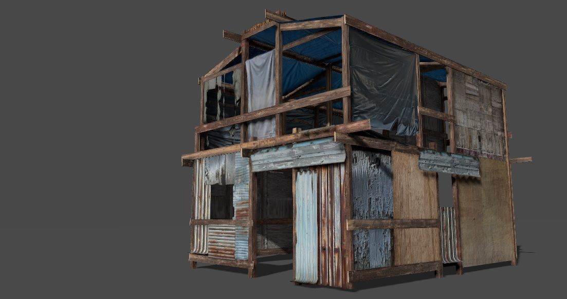 Lowpoly shanty house
