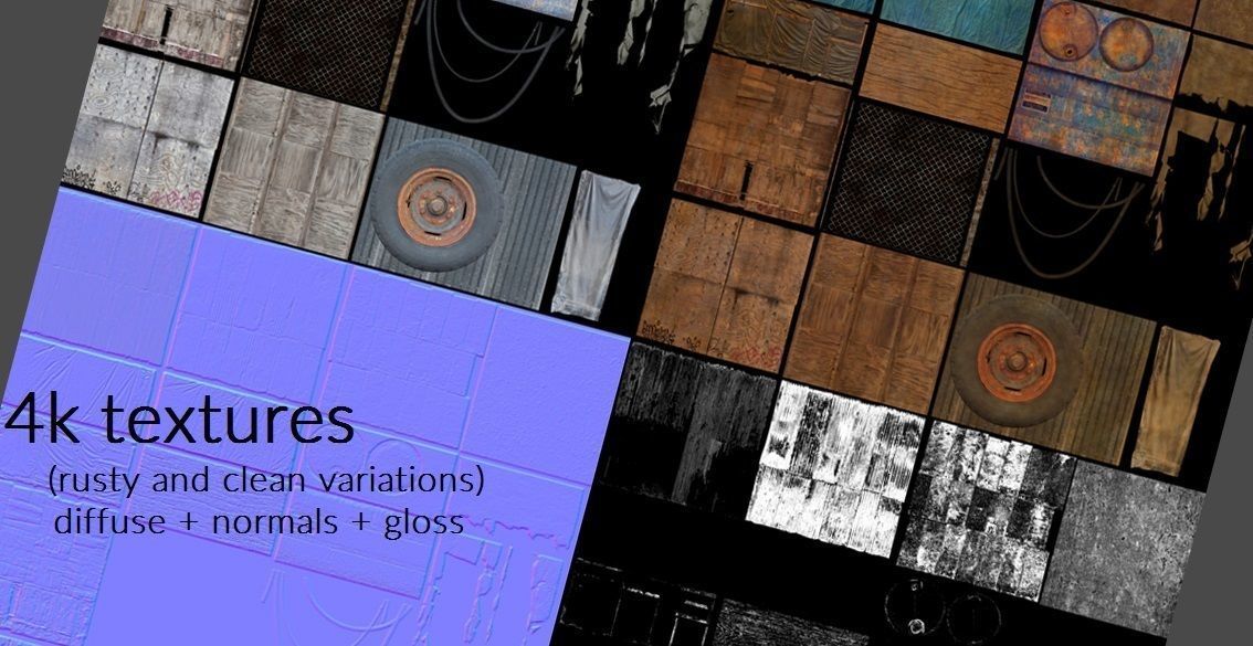 Shanty windmill Low-poly 3D model_3