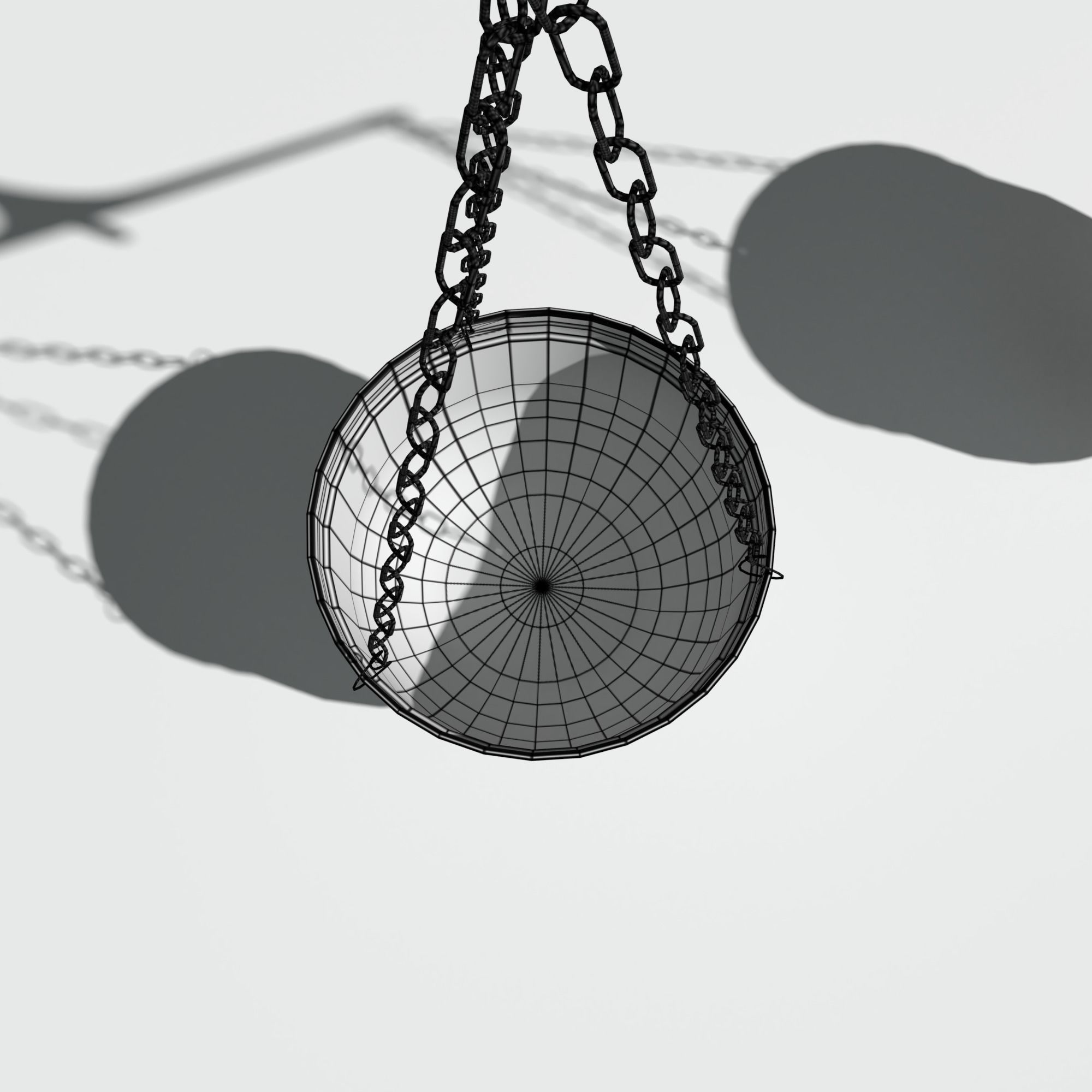 PBR Scales balance scale with two bowls 3D model_8