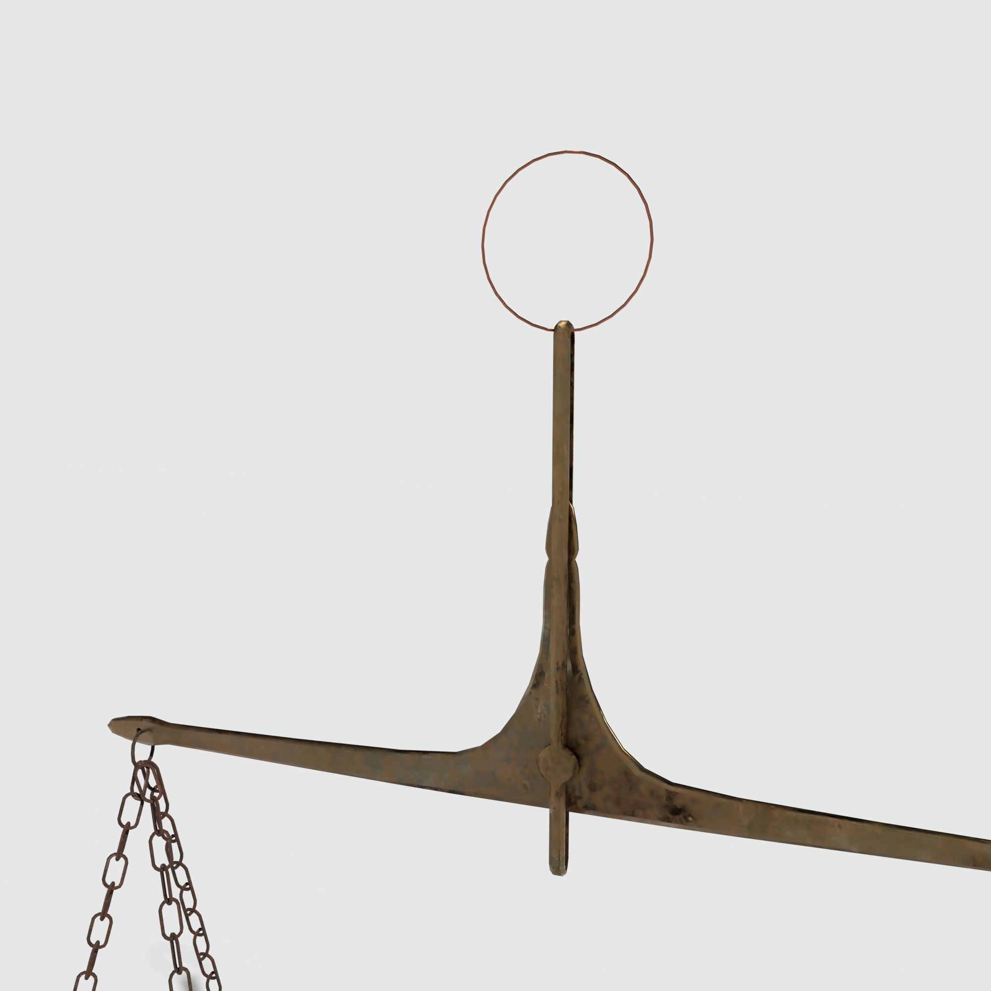 PBR Scales balance scale with two bowls 3D model_7