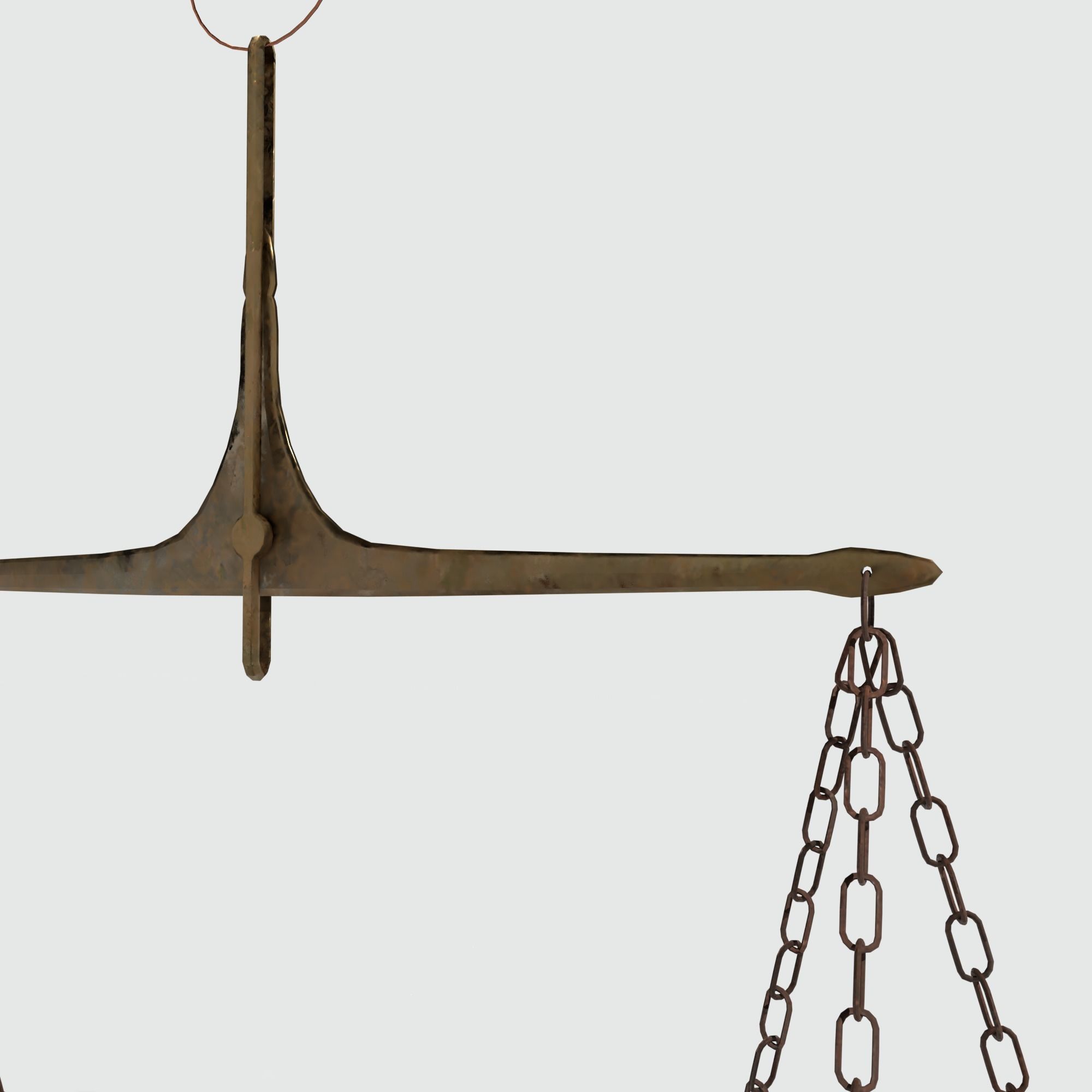 PBR Scales balance scale with two bowls 3D model_6