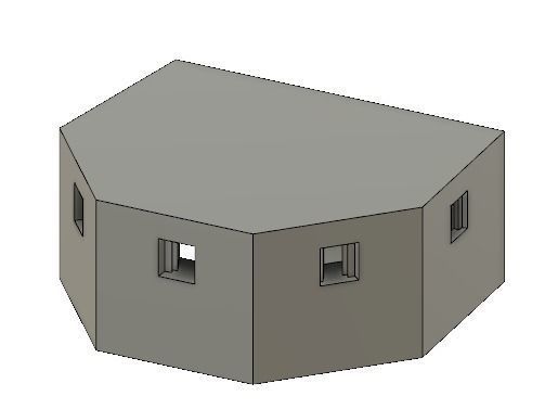 Type 24 Pill Box for OO Gauge Model Railway 3D print model_1